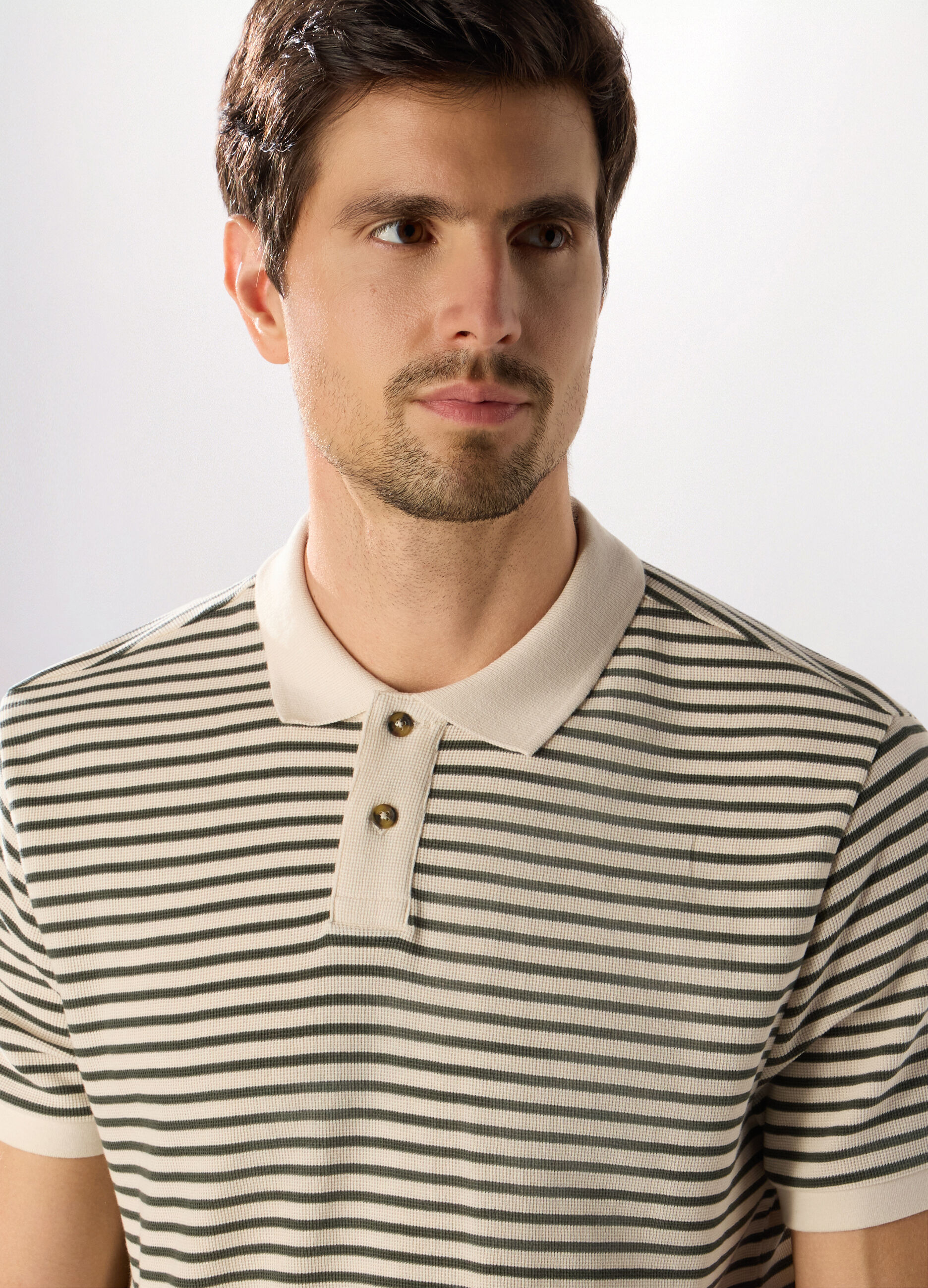 Polo in maglia a righe uomo_2
