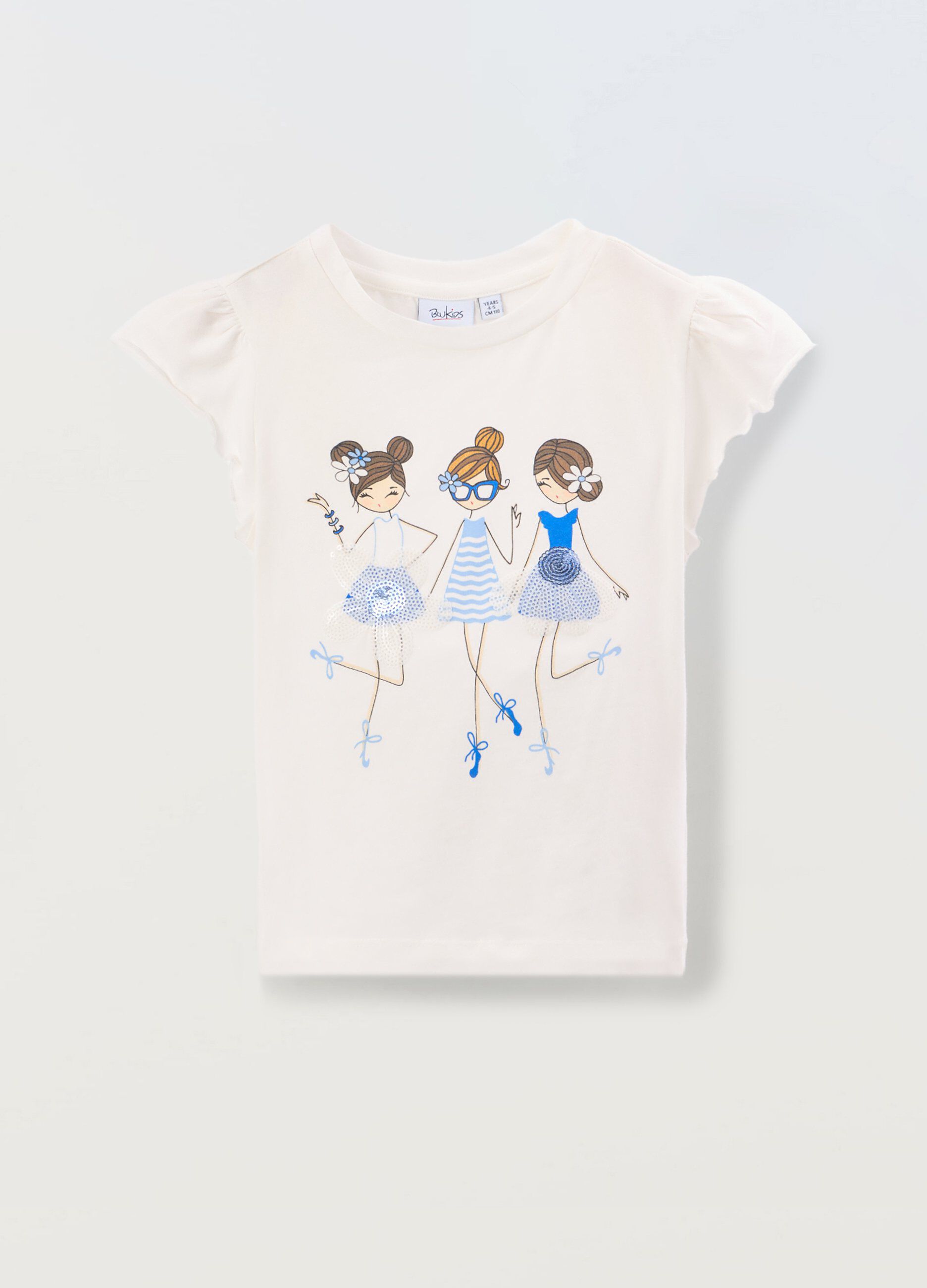 T-shirt in puro cotone bambina