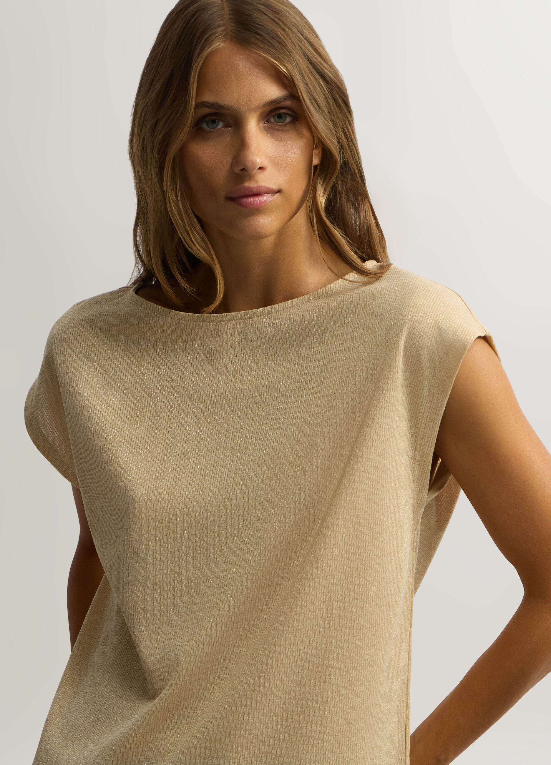 Top girocollo stretch donna_2