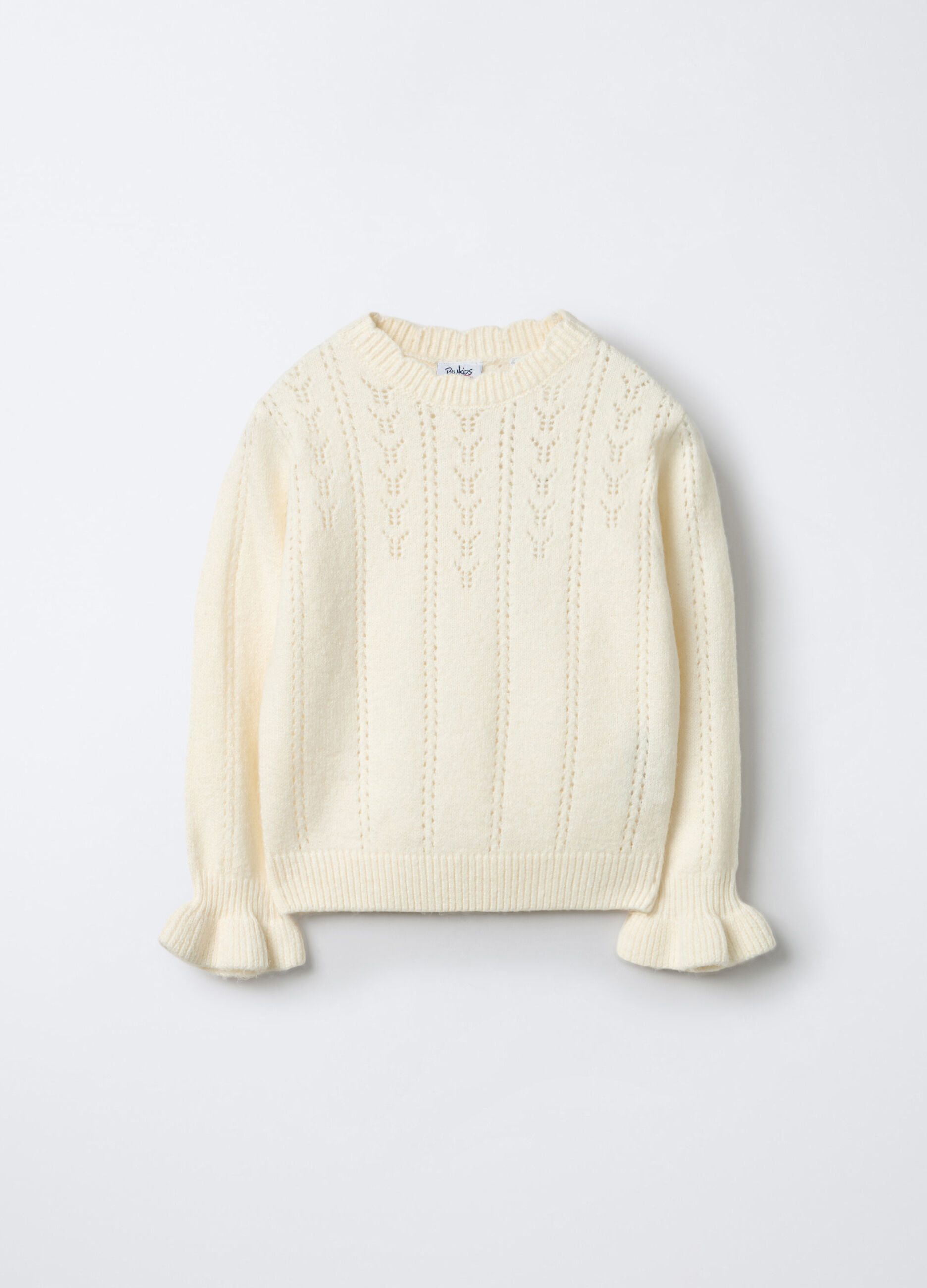 Pullover girocollo jaquard bambina_0