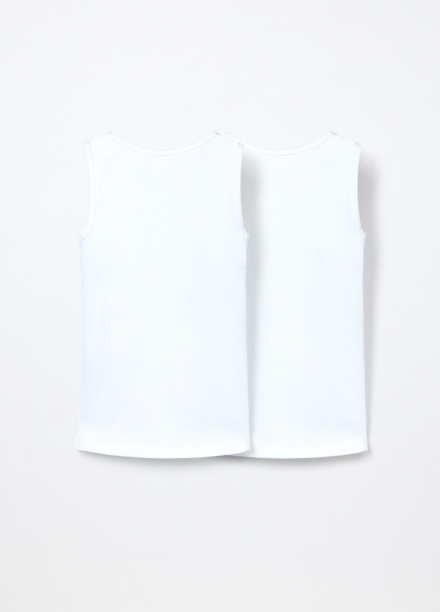 Pack 2 canotte in costina di puro cotone bambina_1