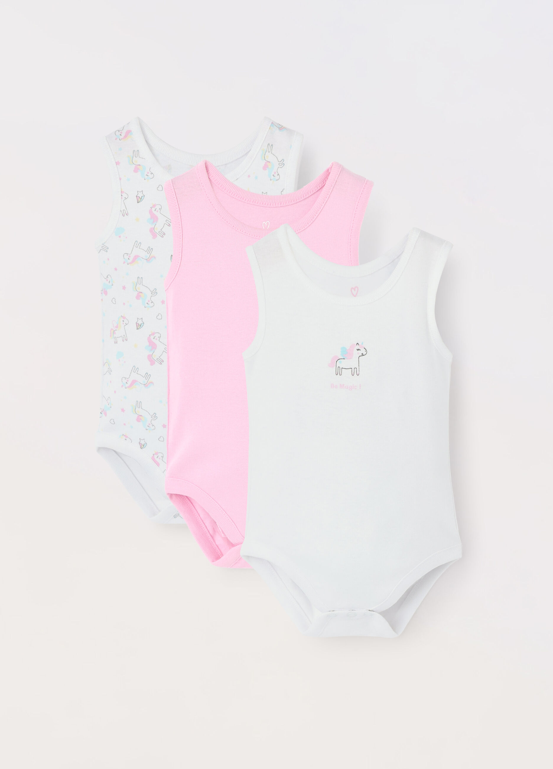 Pack 3 body in puro cotone neonata_0