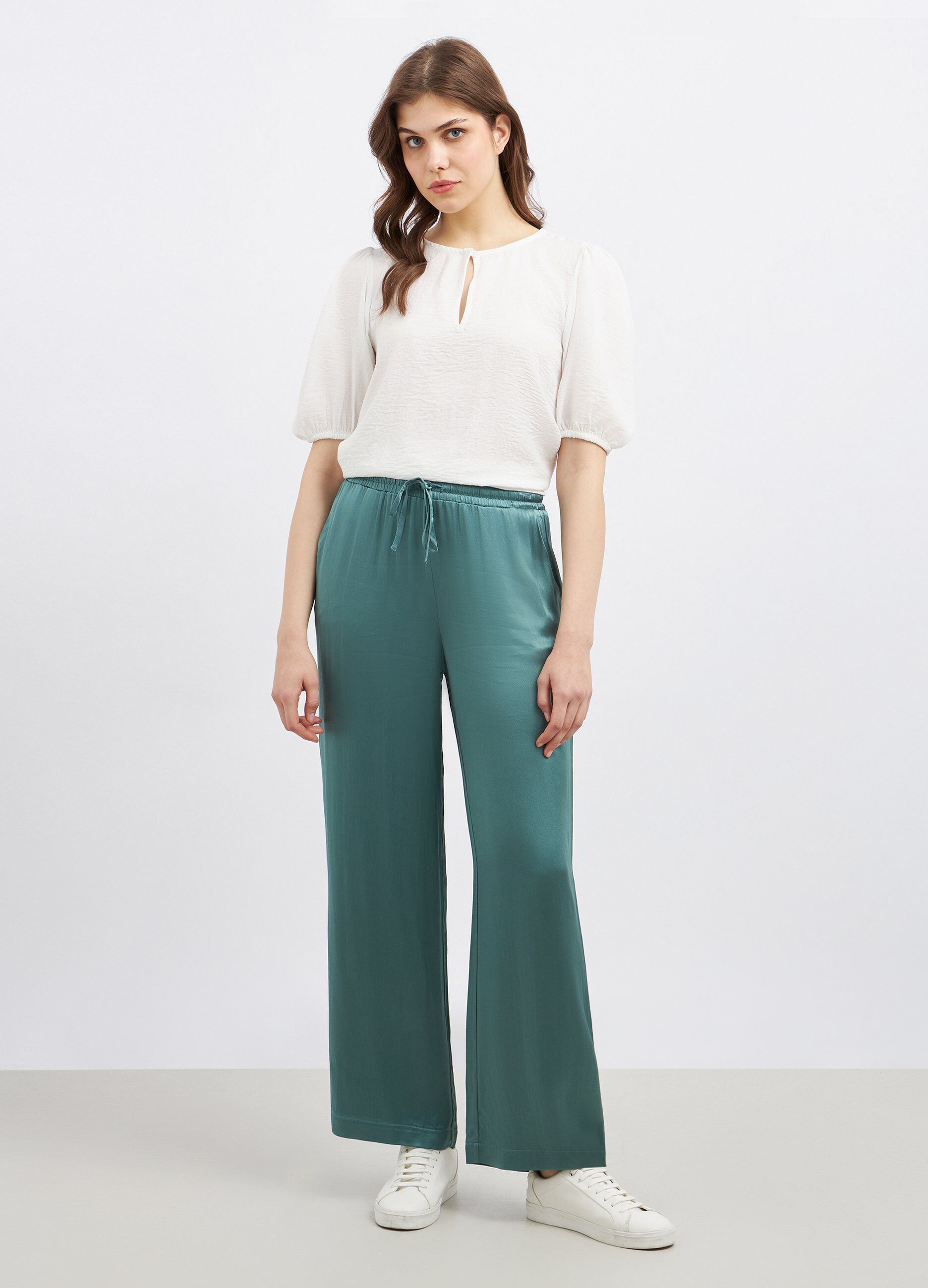 Joggers in viscosa donna_0