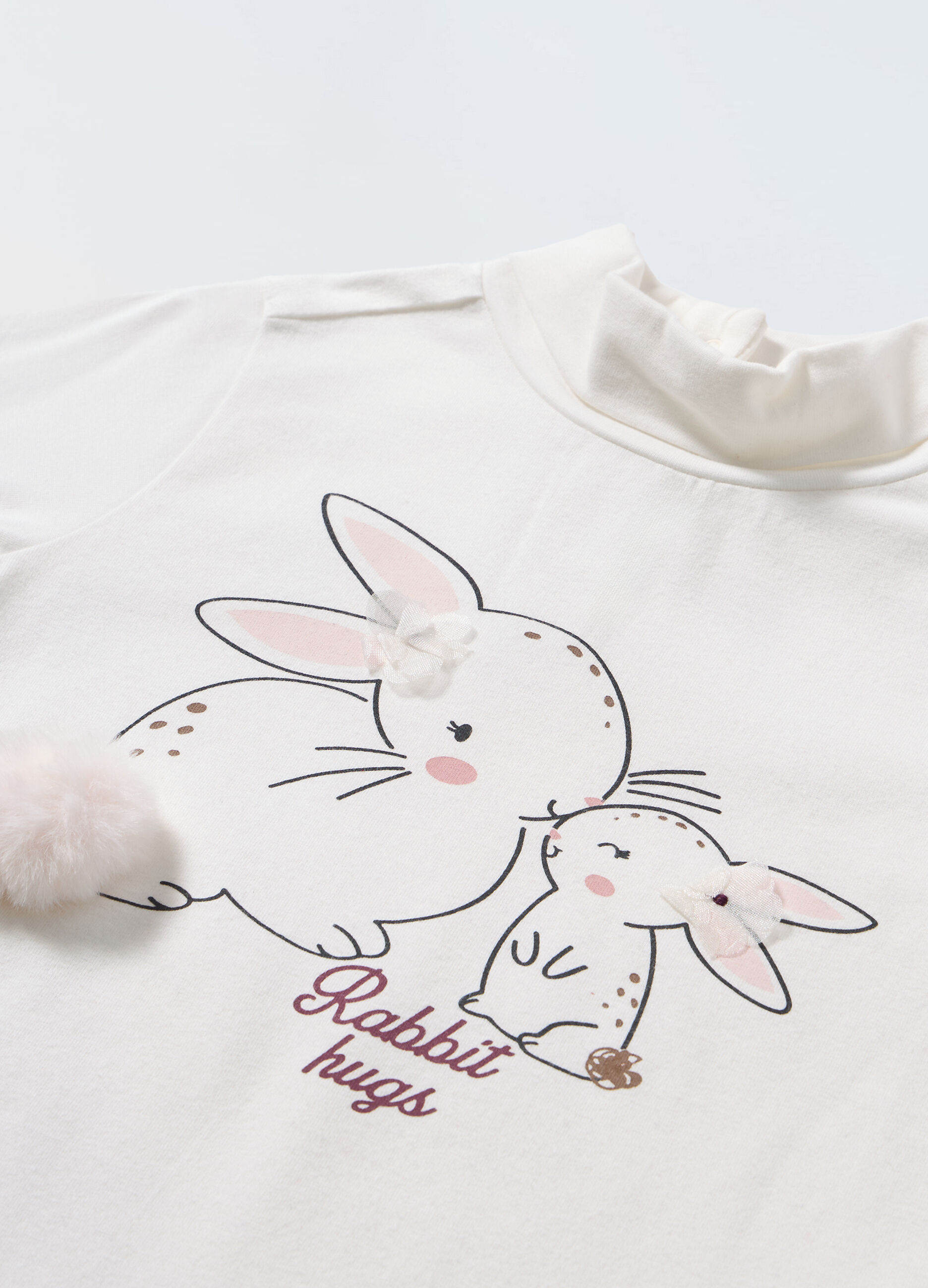 T-shirt in cotone stretch neonata_1