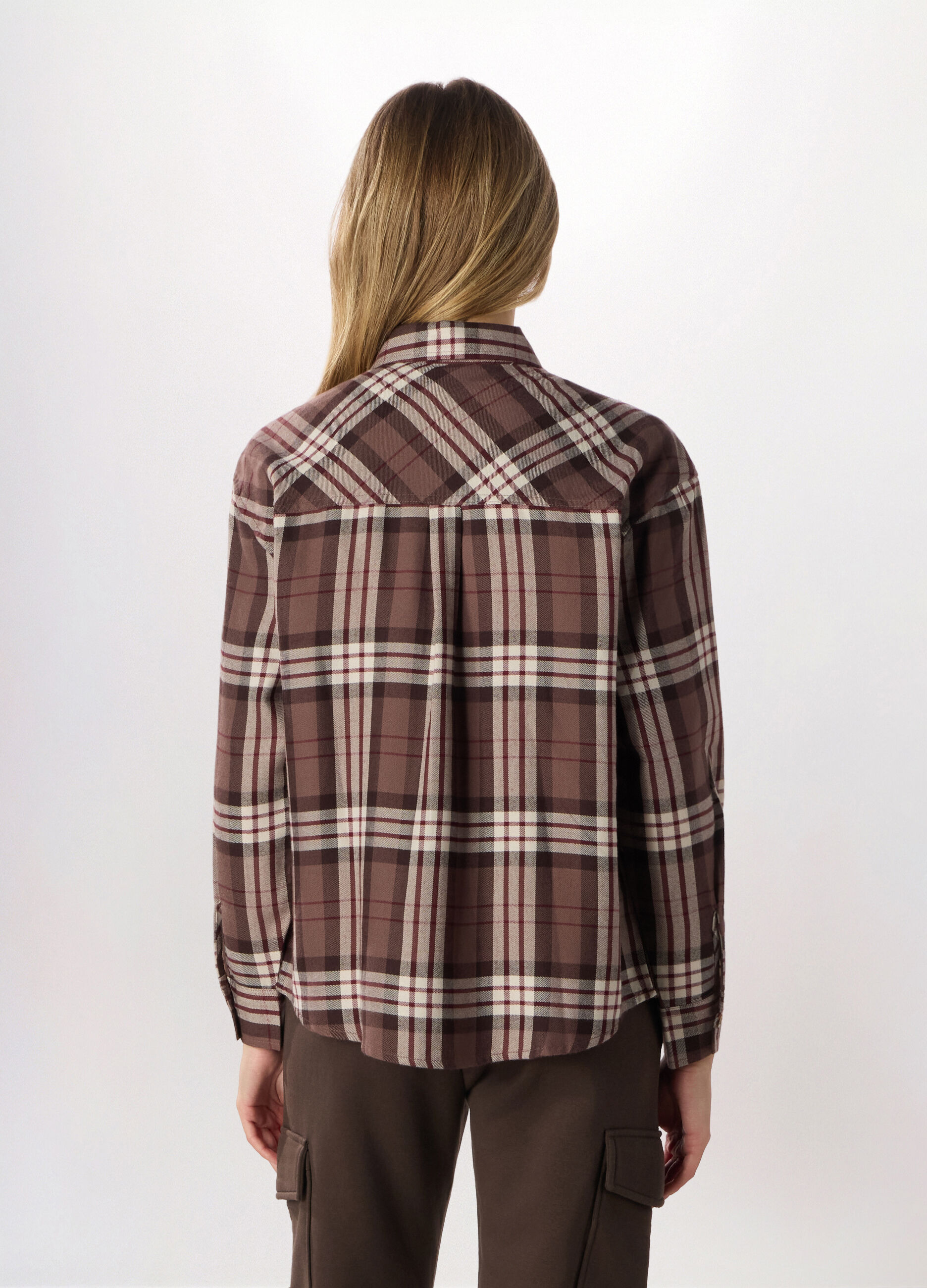 Camicia in flanella misto viscosa donna_1