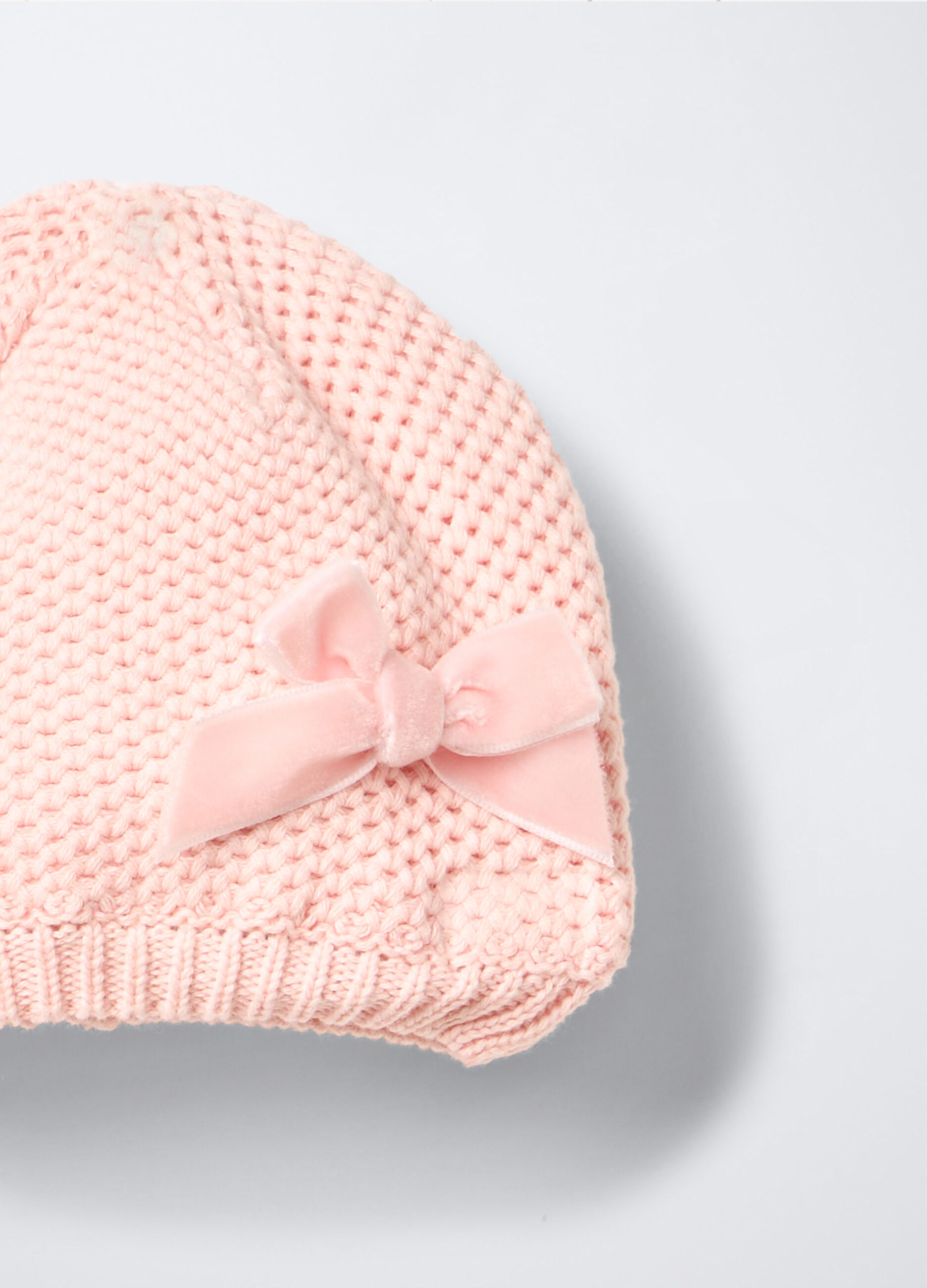 Berretto tricot in puro cotone neonata_2