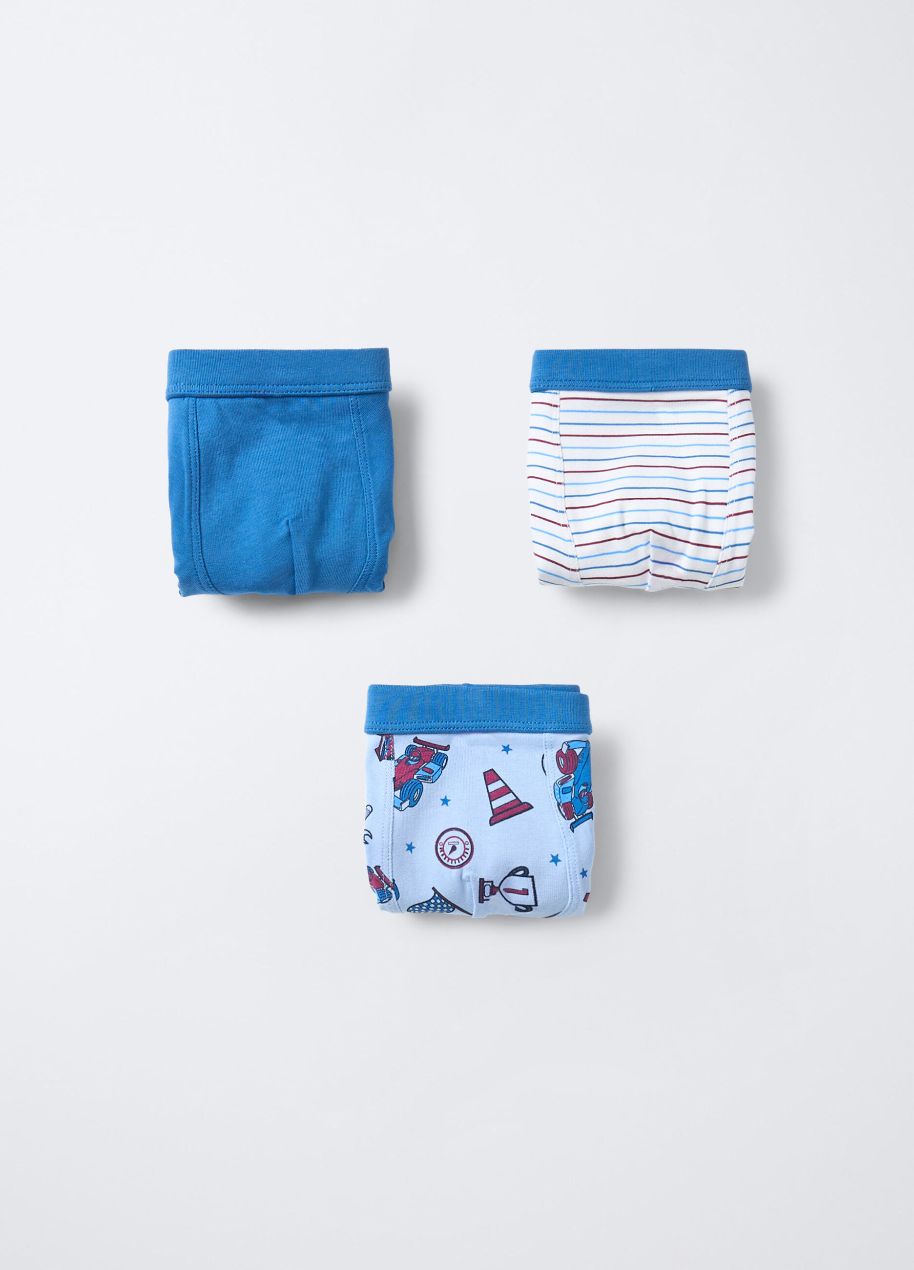 Pack 3 boxer in jersey di cotone stretch bambino _0