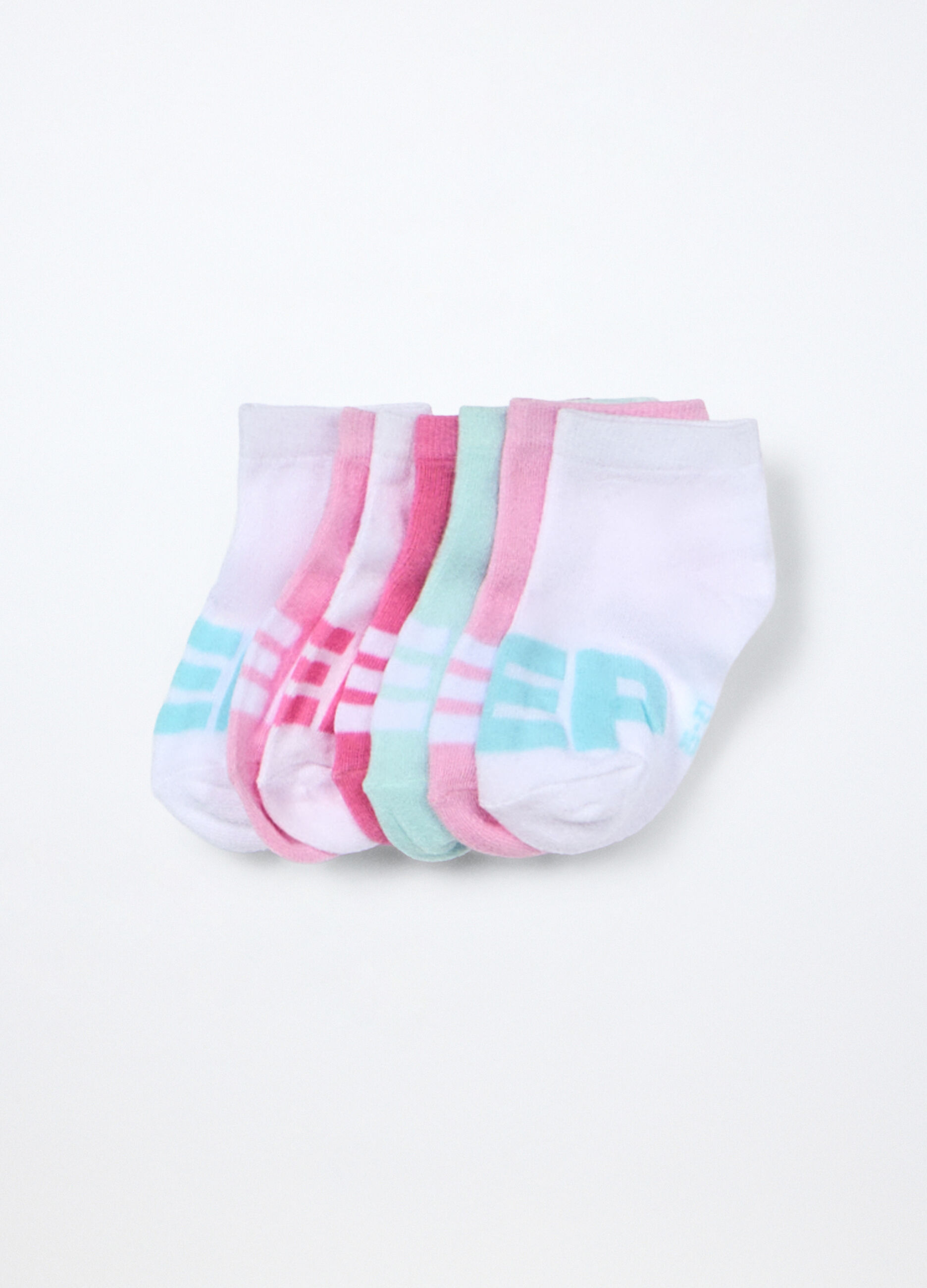Pack 7 calze corte misto cotone bambina_0