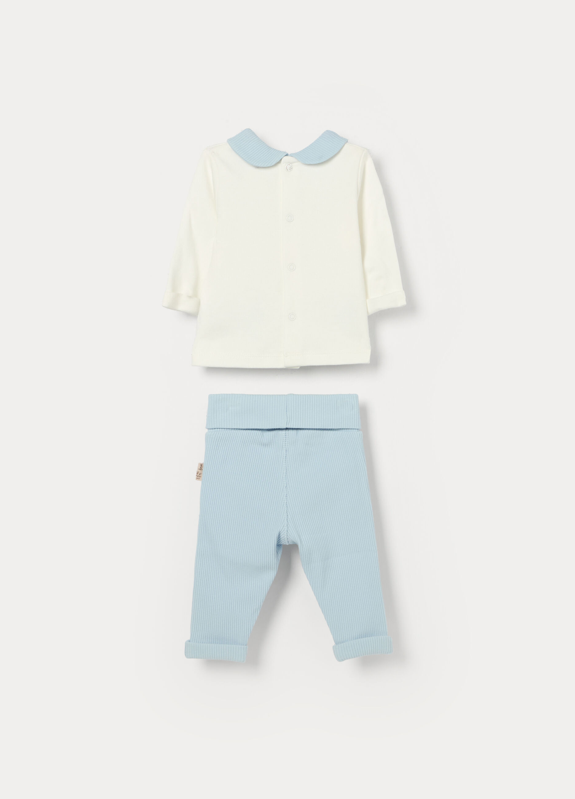 Tutina in interlock di cotone misto viscosa neonato_1