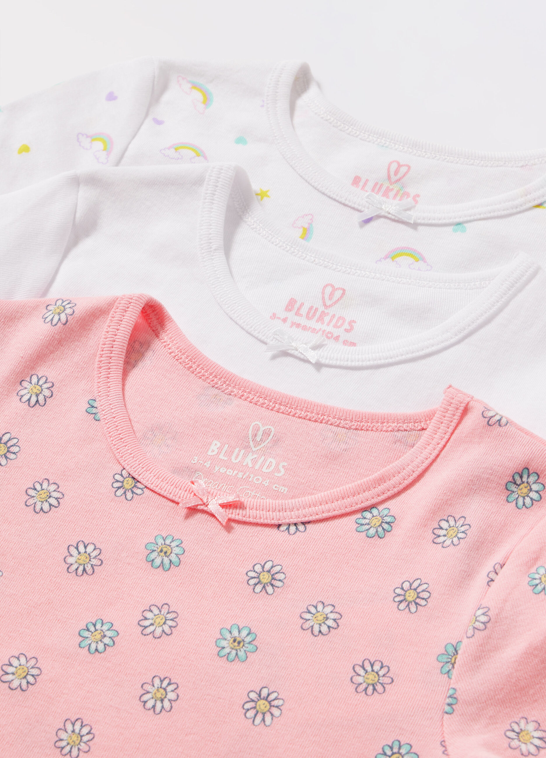 Pack 3 magliette intime in puro cotone bambina_1