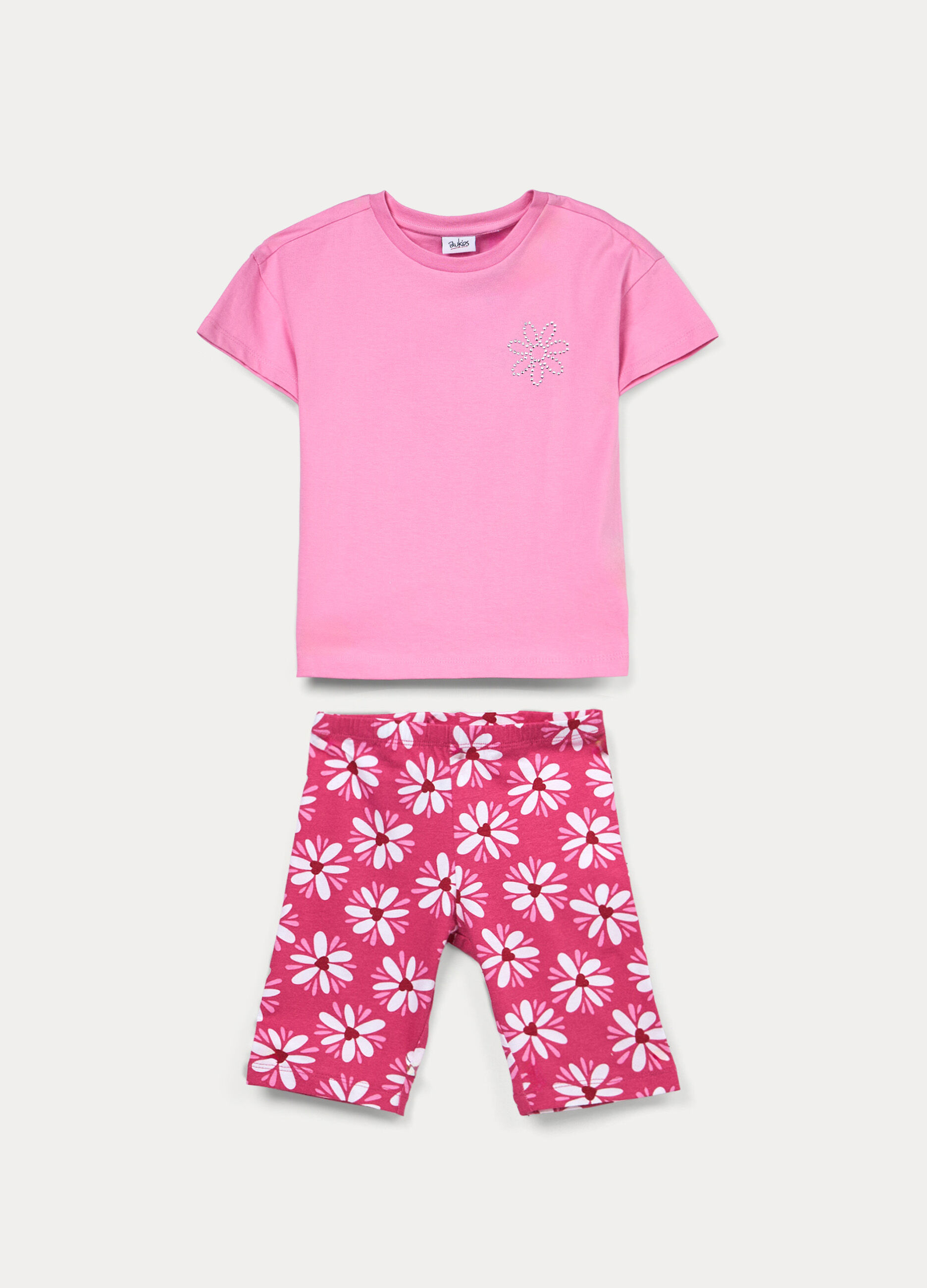 Jogging set in jersey di puro cotone bambina_0
