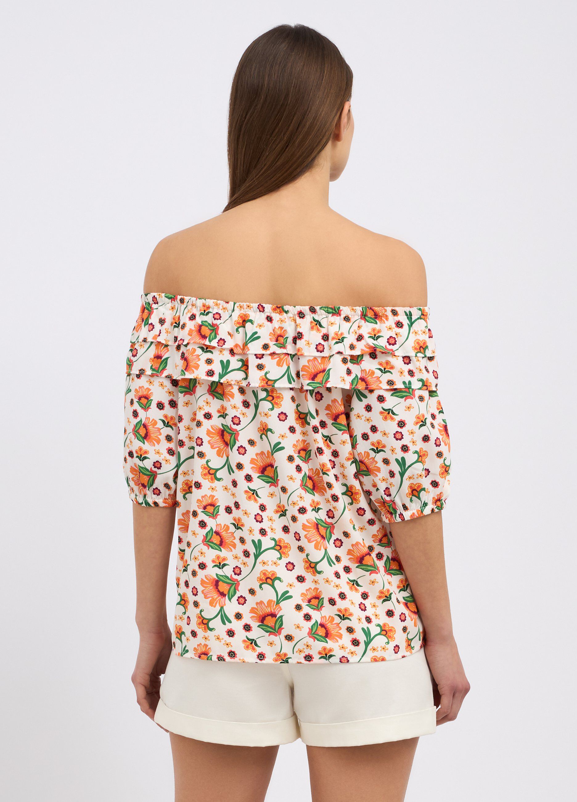 Blusa con scollo a barchetta donna_1