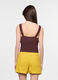 Top con scollo a V e coulisse donna_1