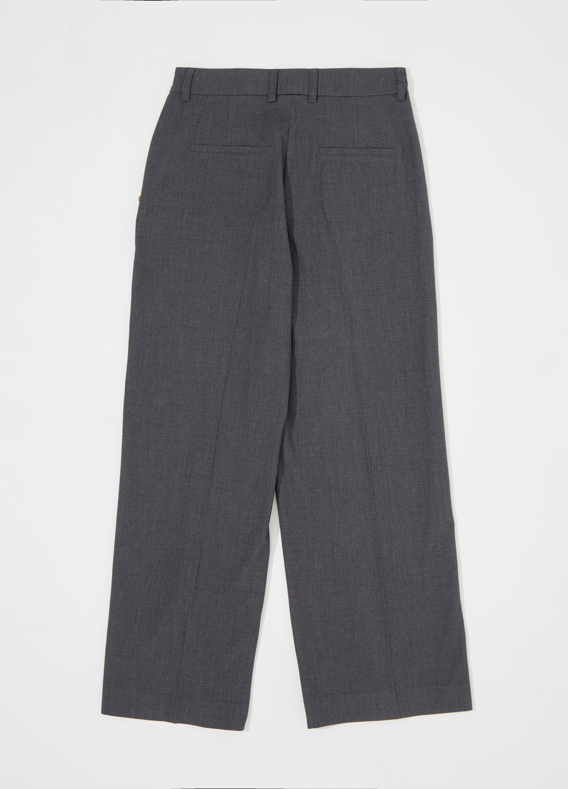 Pantalone dritto in misto lana stretch donna_5