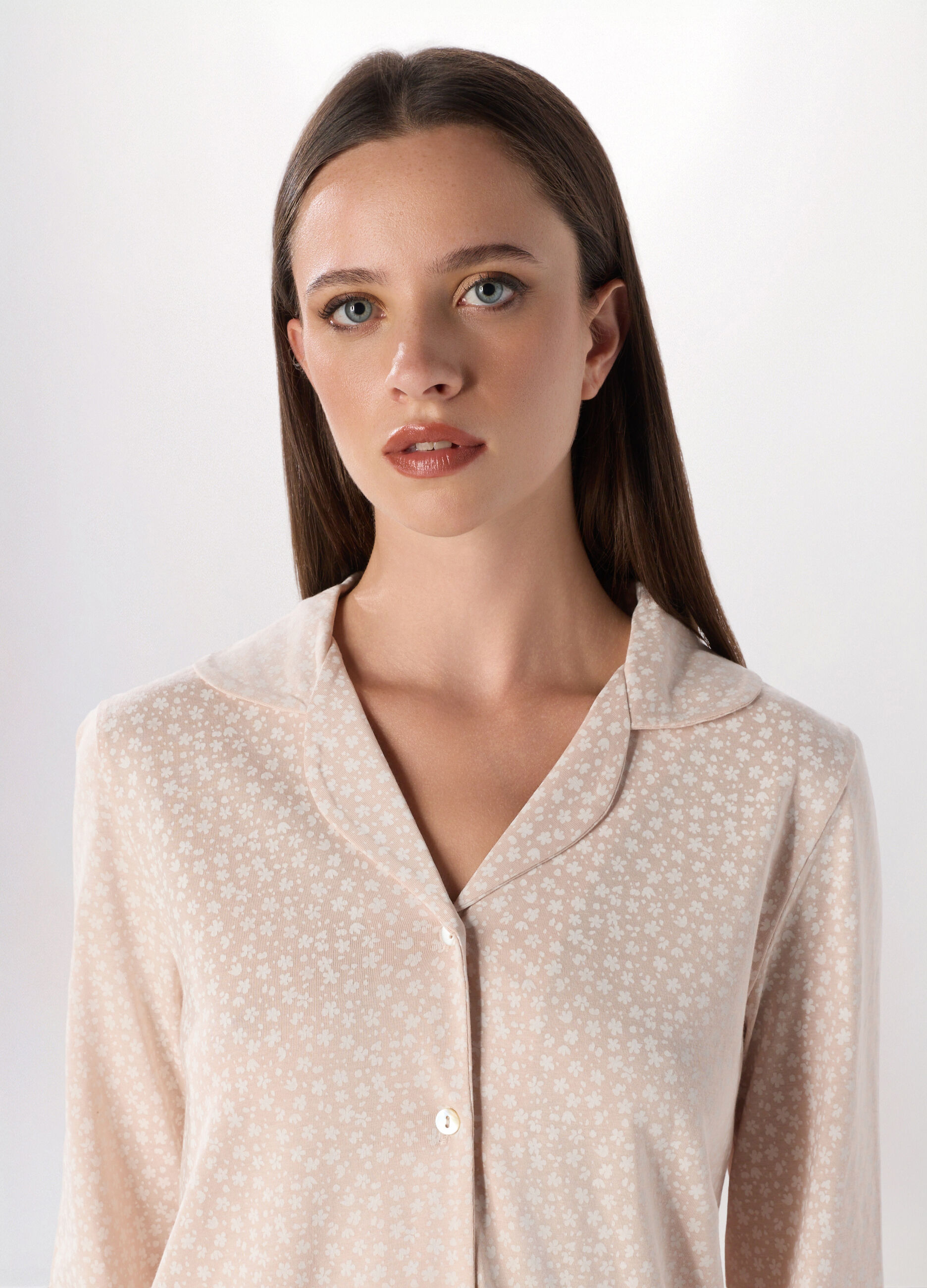 Set pigiama lungo in cotone donna_2