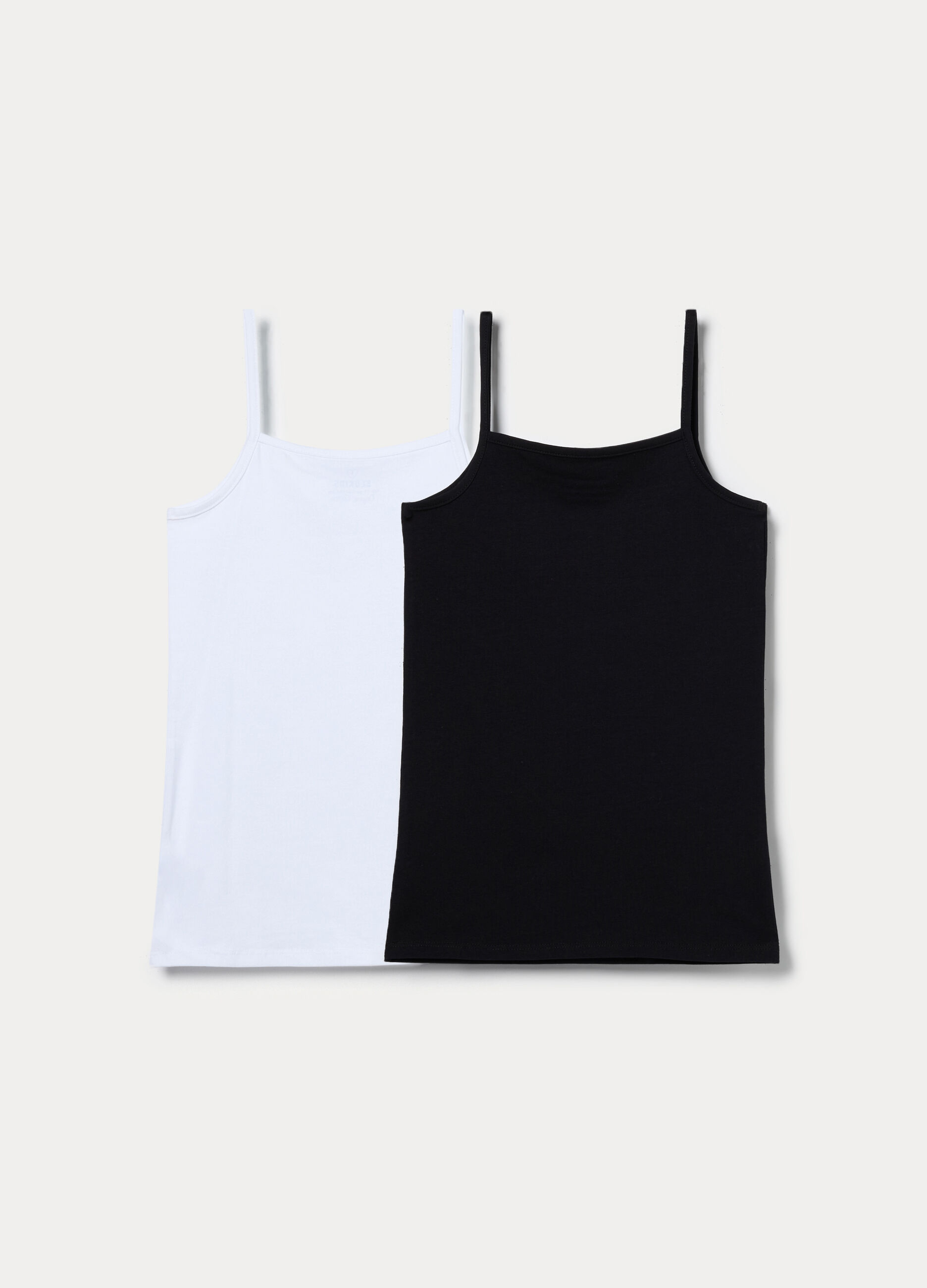 Pack 2 canotte intime in jersey di cotone stretch ragazza_1