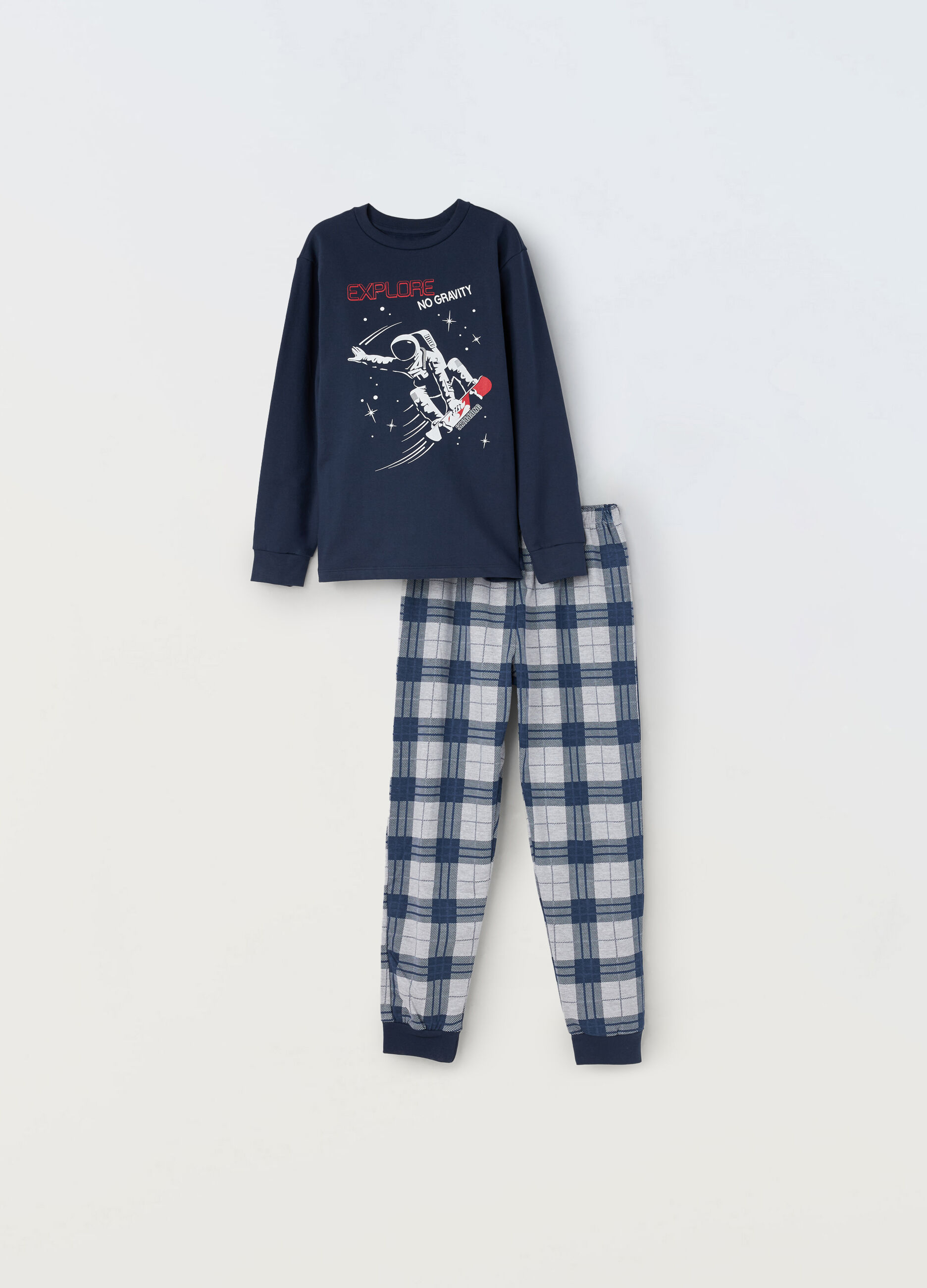 Set pigiama lungo in felpa di cotone bambino_0