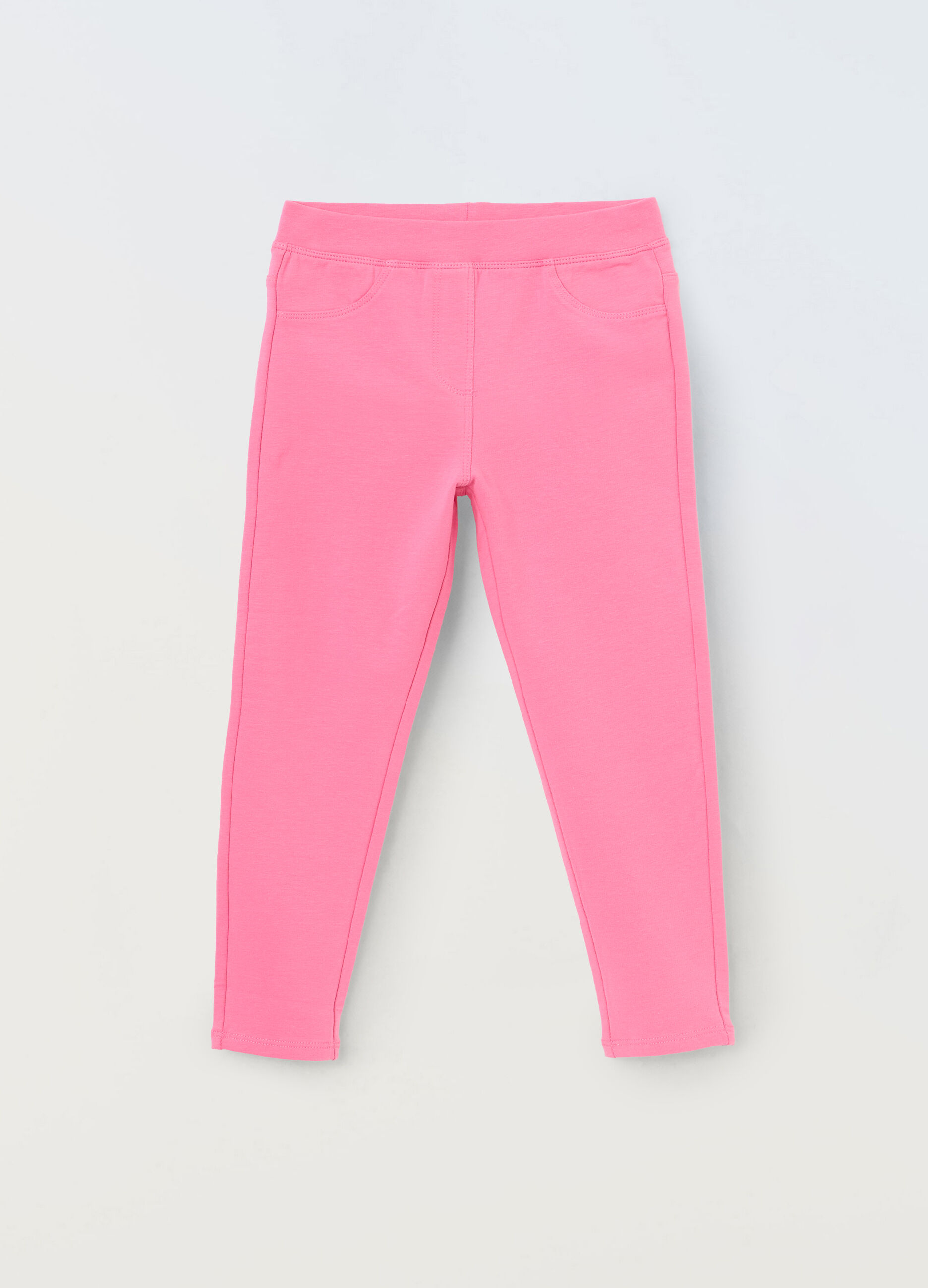 Treggings in french terry stretch bambina_0