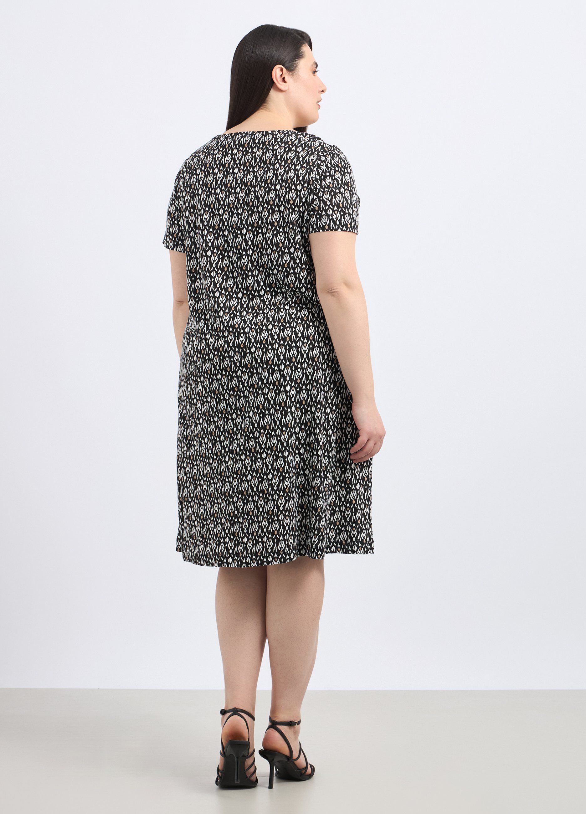 Abito corto in puro cotone donna curvy_1