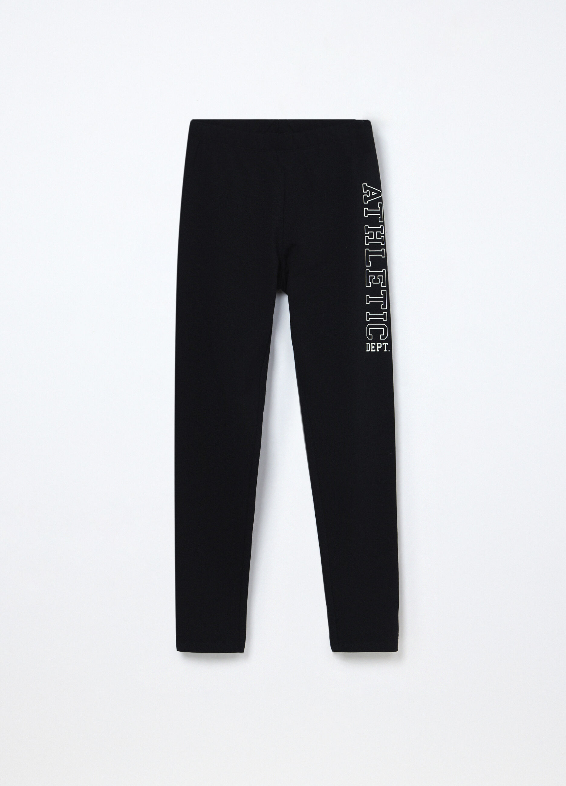 Leggings in french terry di cotone stretch ragazza_0