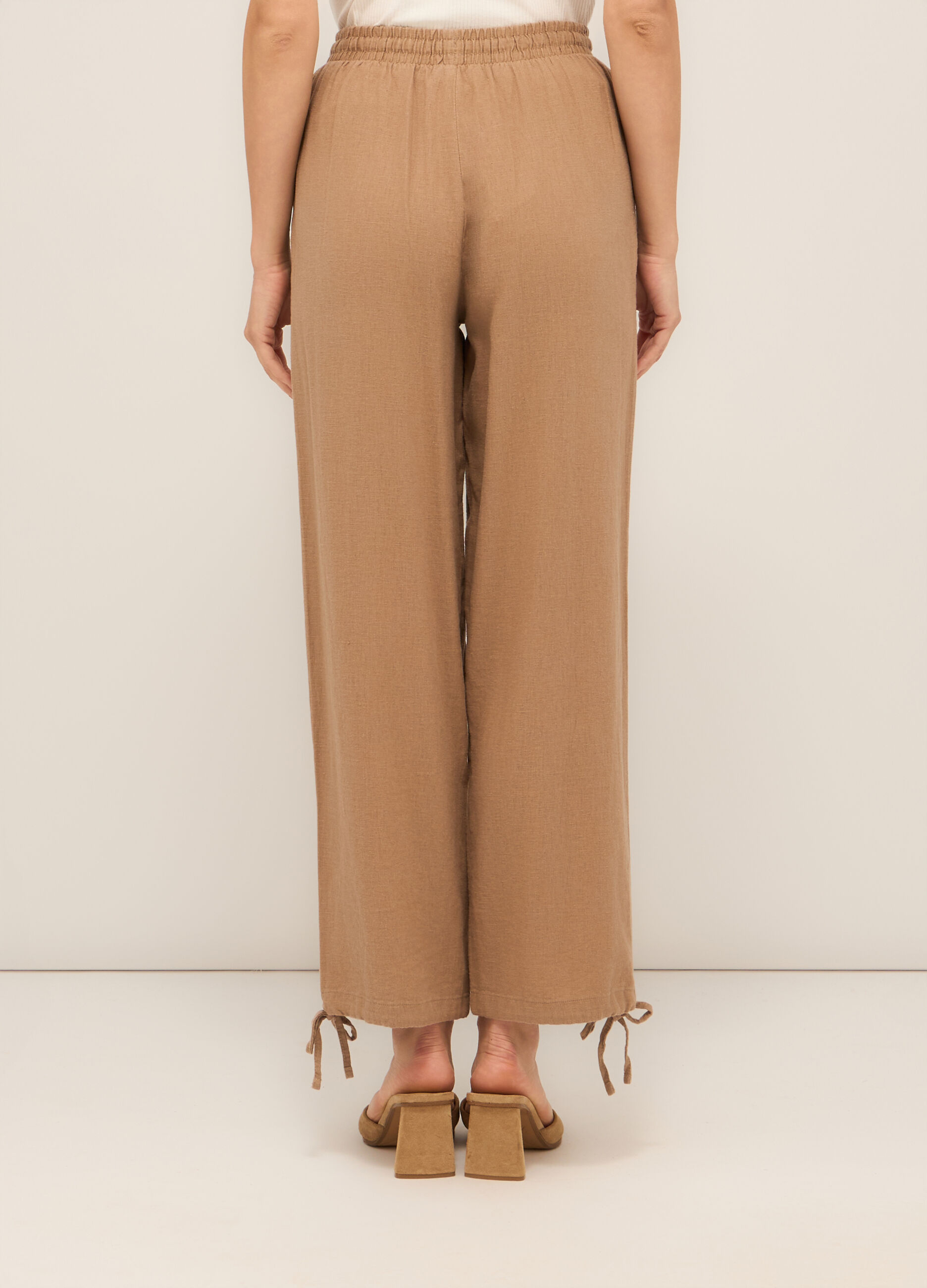 Pantaloni misto lino donna_1