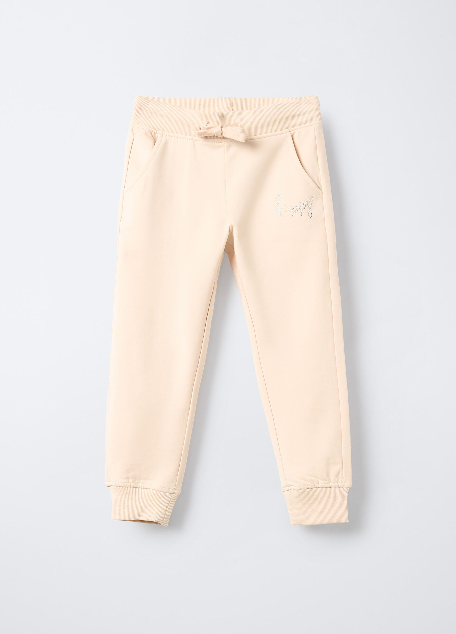 Jogger in cotone garzato stretch Fit Regular bambina_0