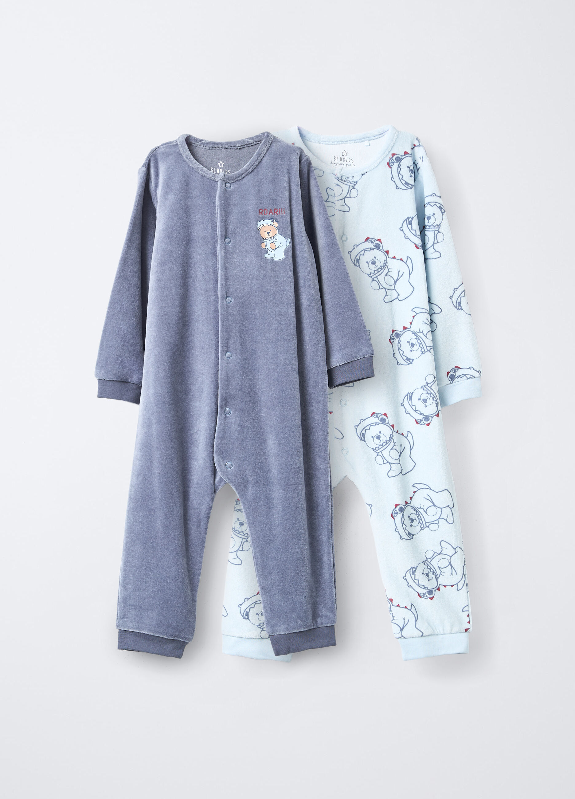 Pack 2 tutine pigiama velour misto cotone _0