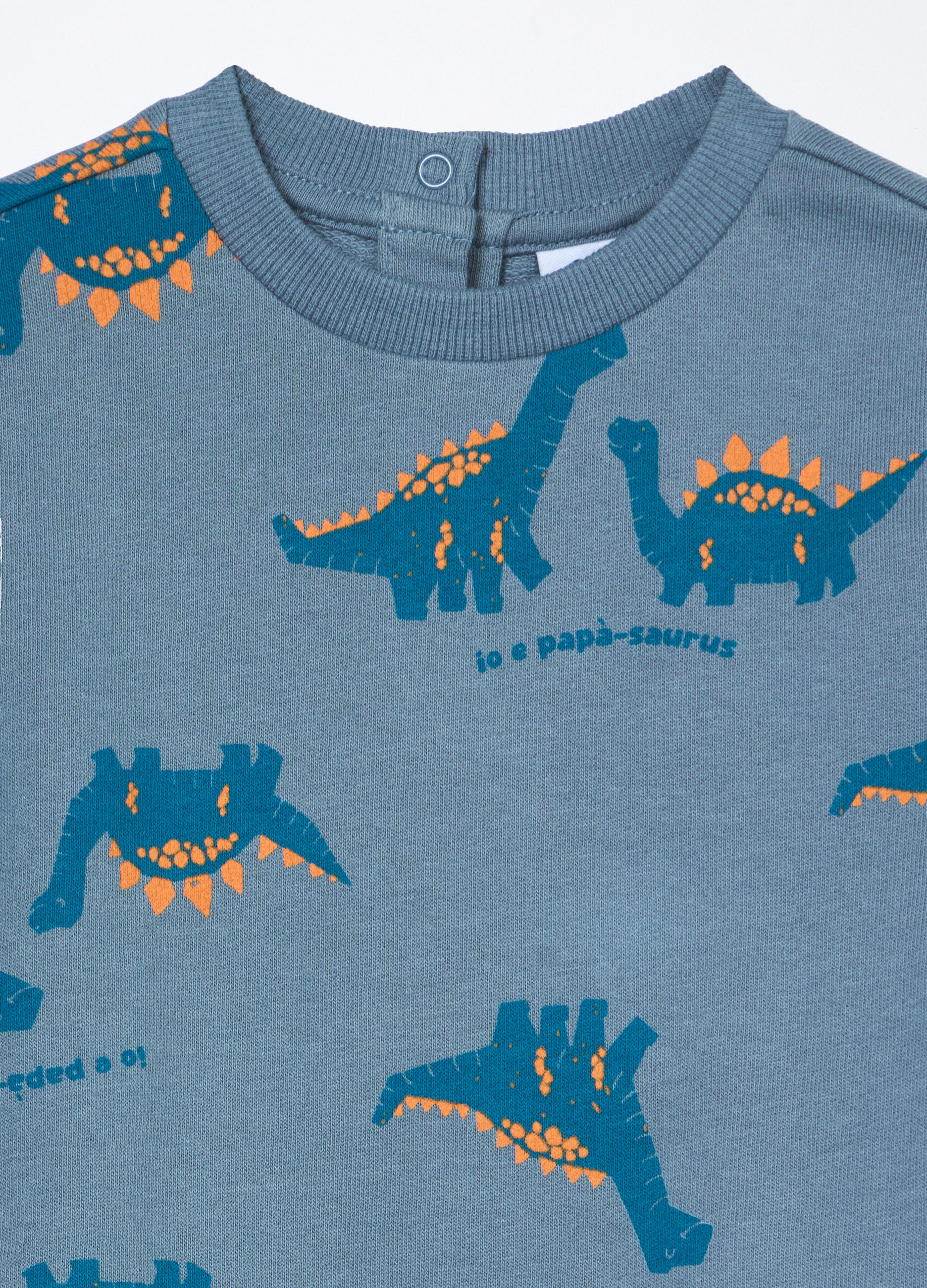 Jogging set in french terry di puro cotone neonato_2