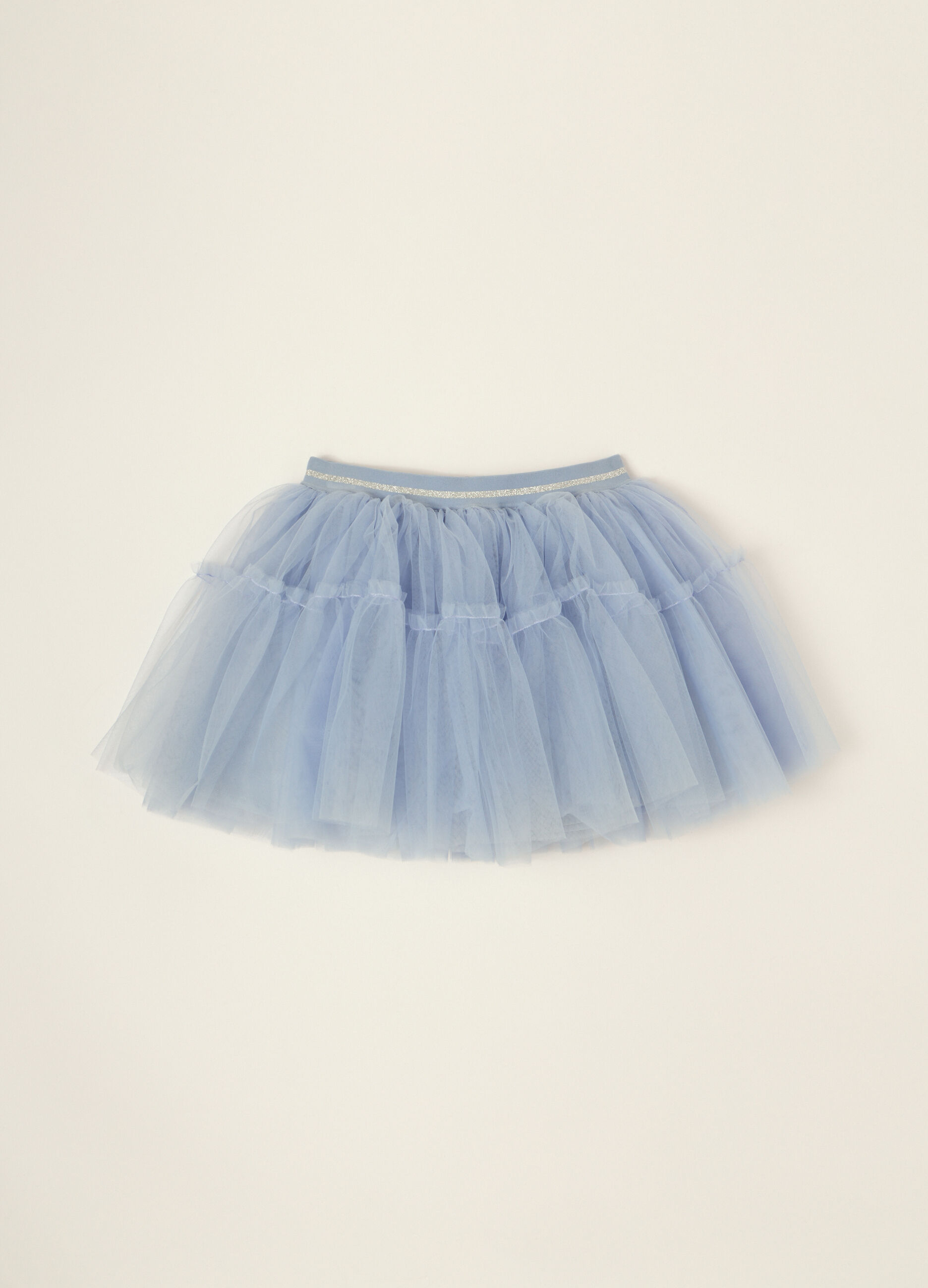 Gonna azzurra in tulle per neonata_0