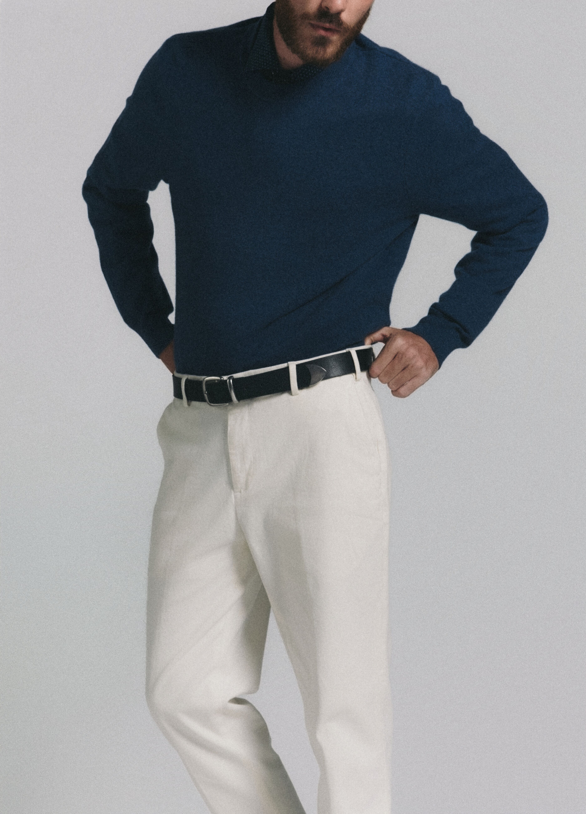 Maglione girocollo in cashmere uomo