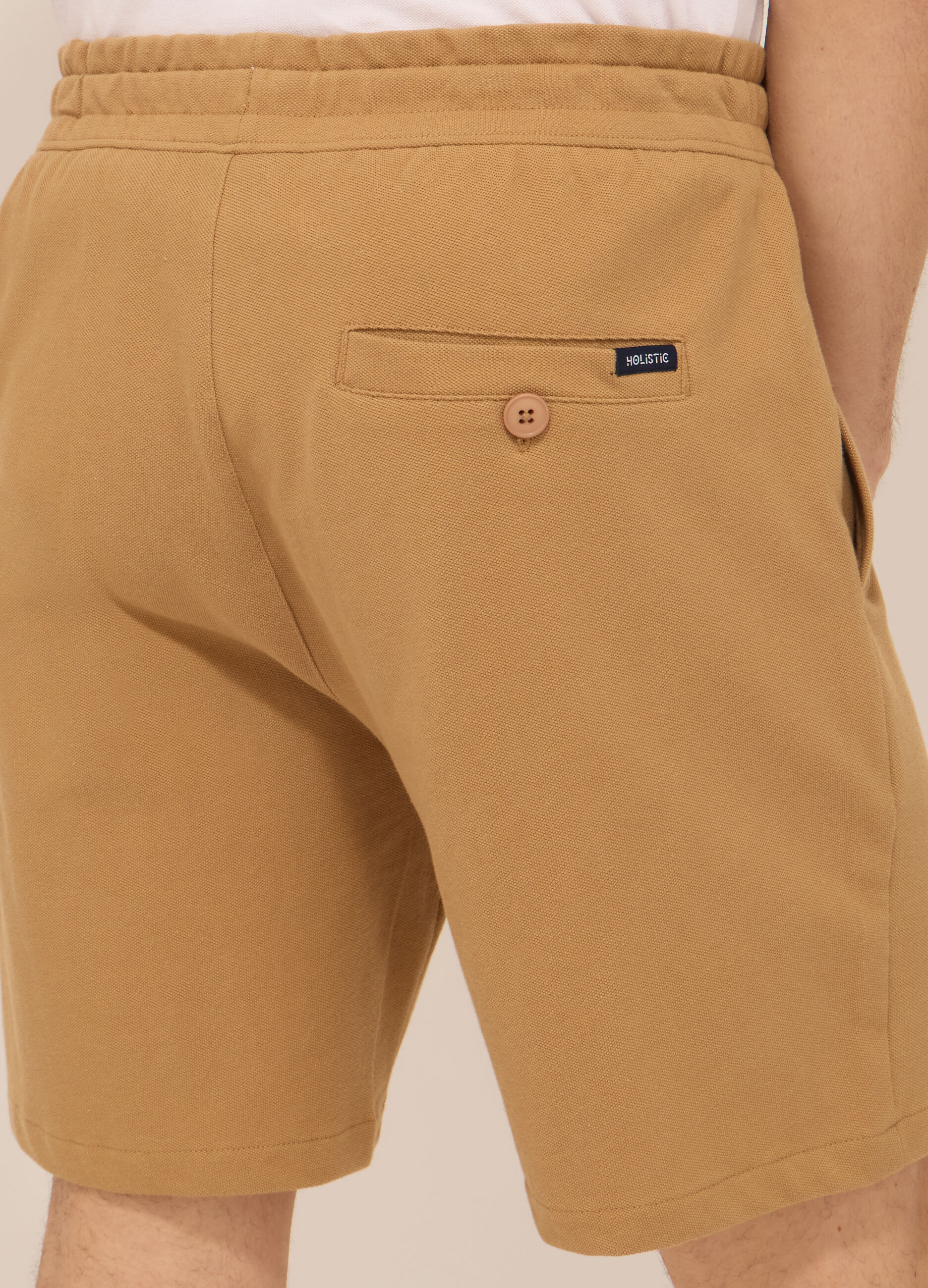 Bermuda in piquet di cotone uomo