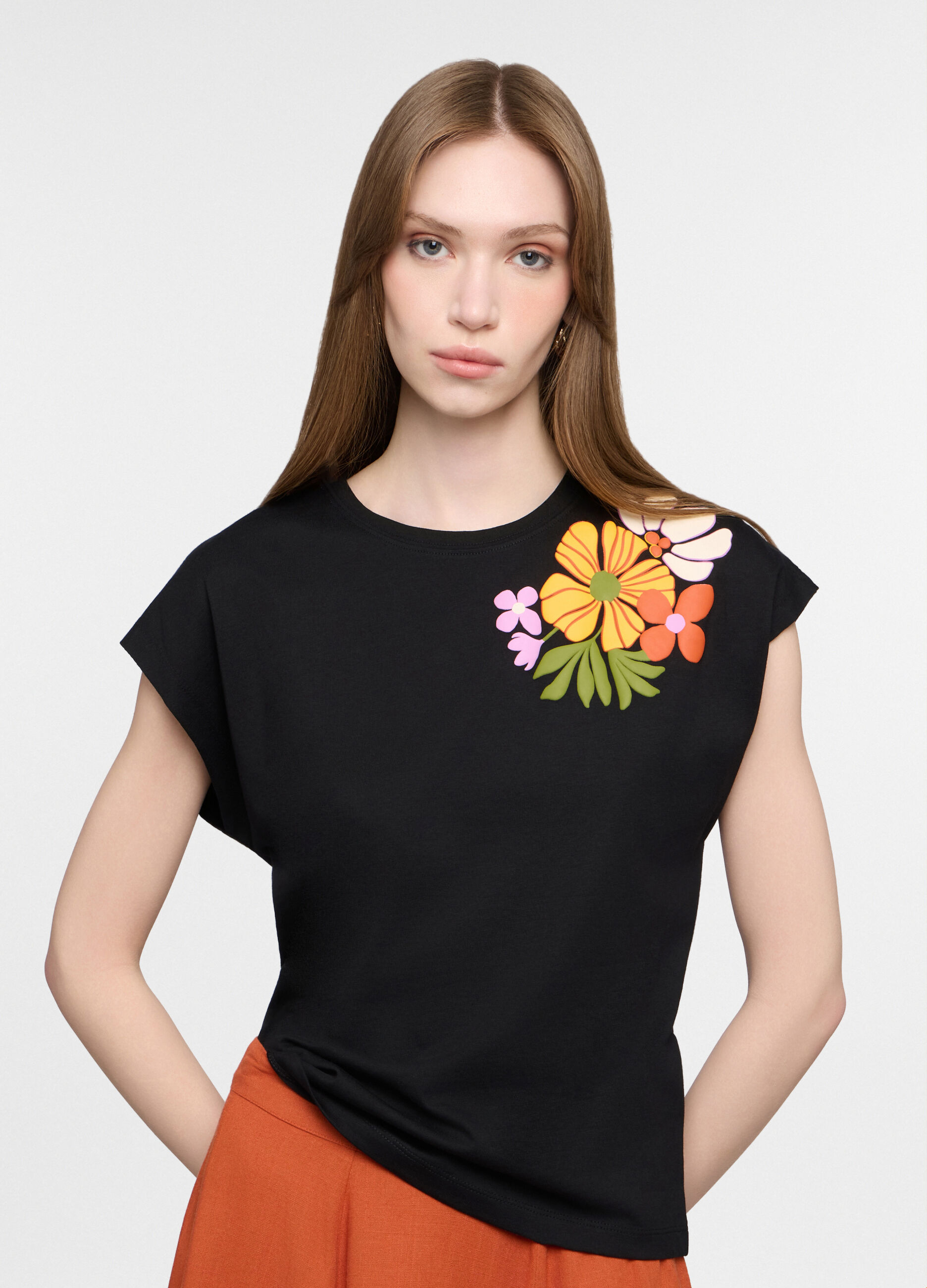 T-shirt girocollo donna_0