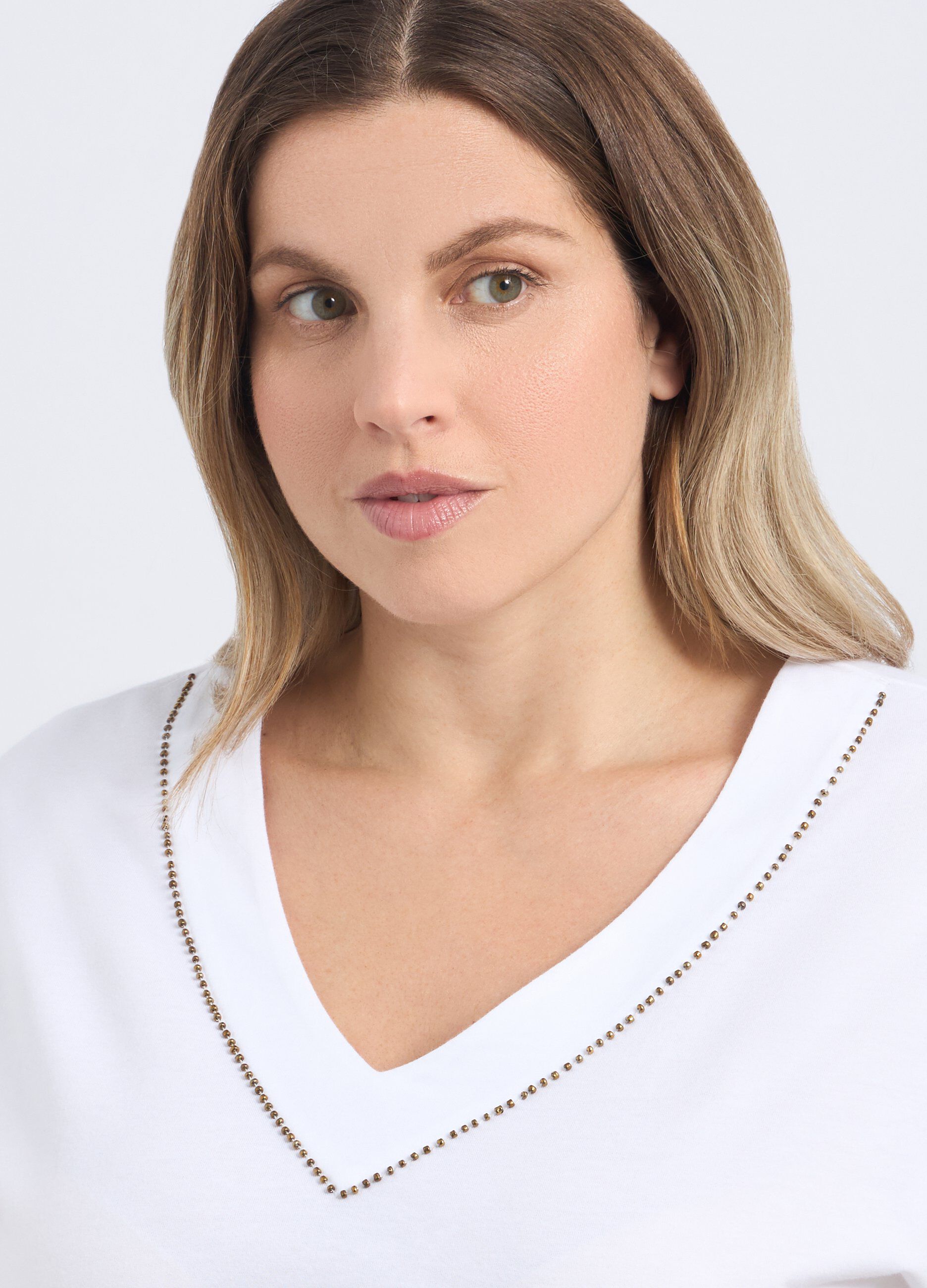 T-shirt in puro cotone a maniche corte donna curvy_2