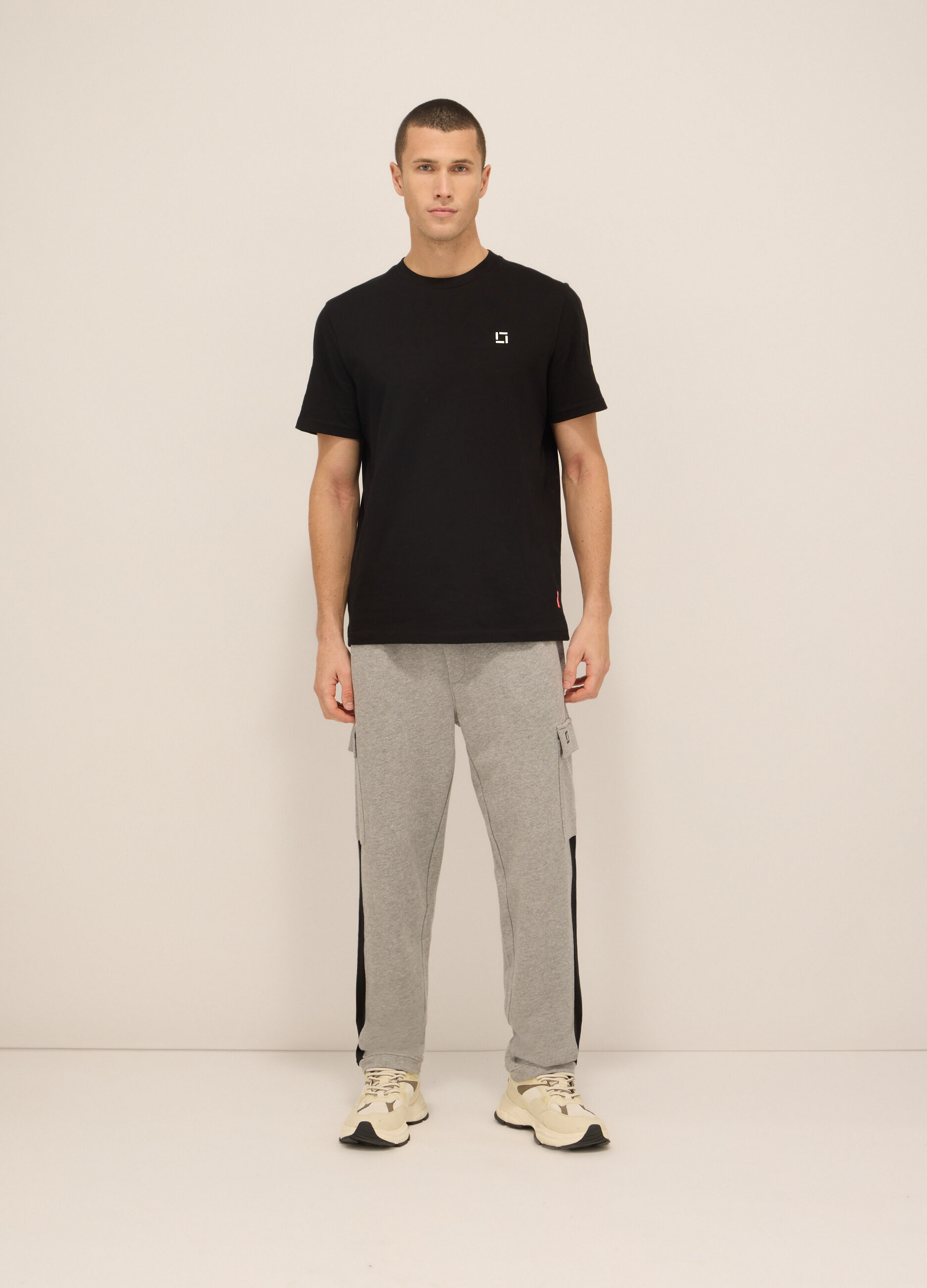 Jogger sportivi in misto cotone uomo_0