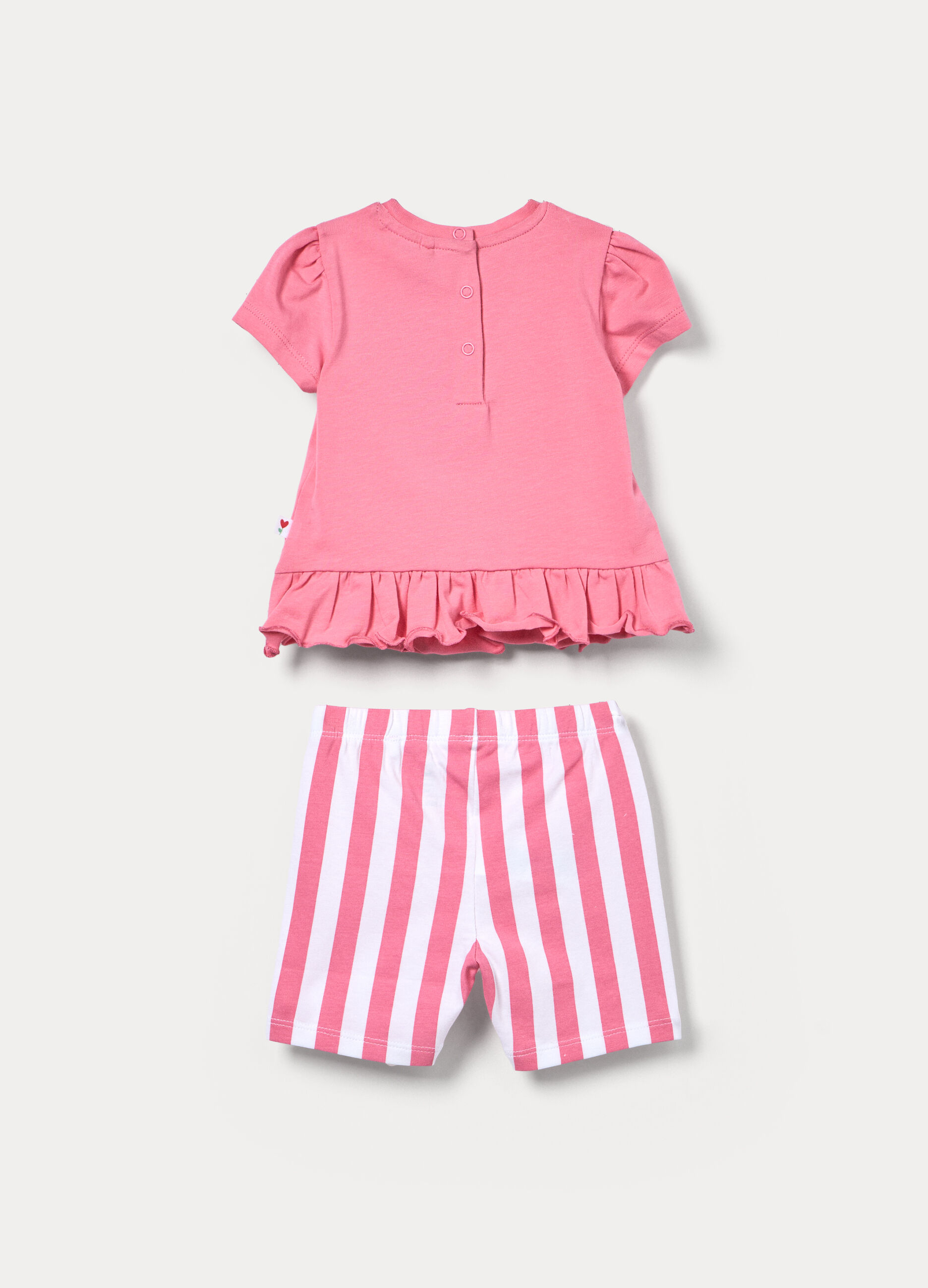 Jogging set in jersey di cotone stretch neonata_1