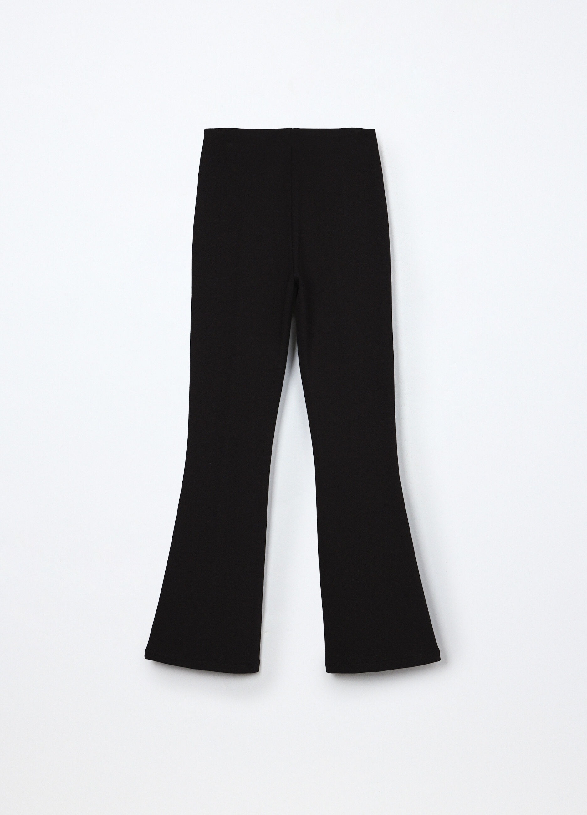 Pantaloni flare fit in punto Milano ragazza_1