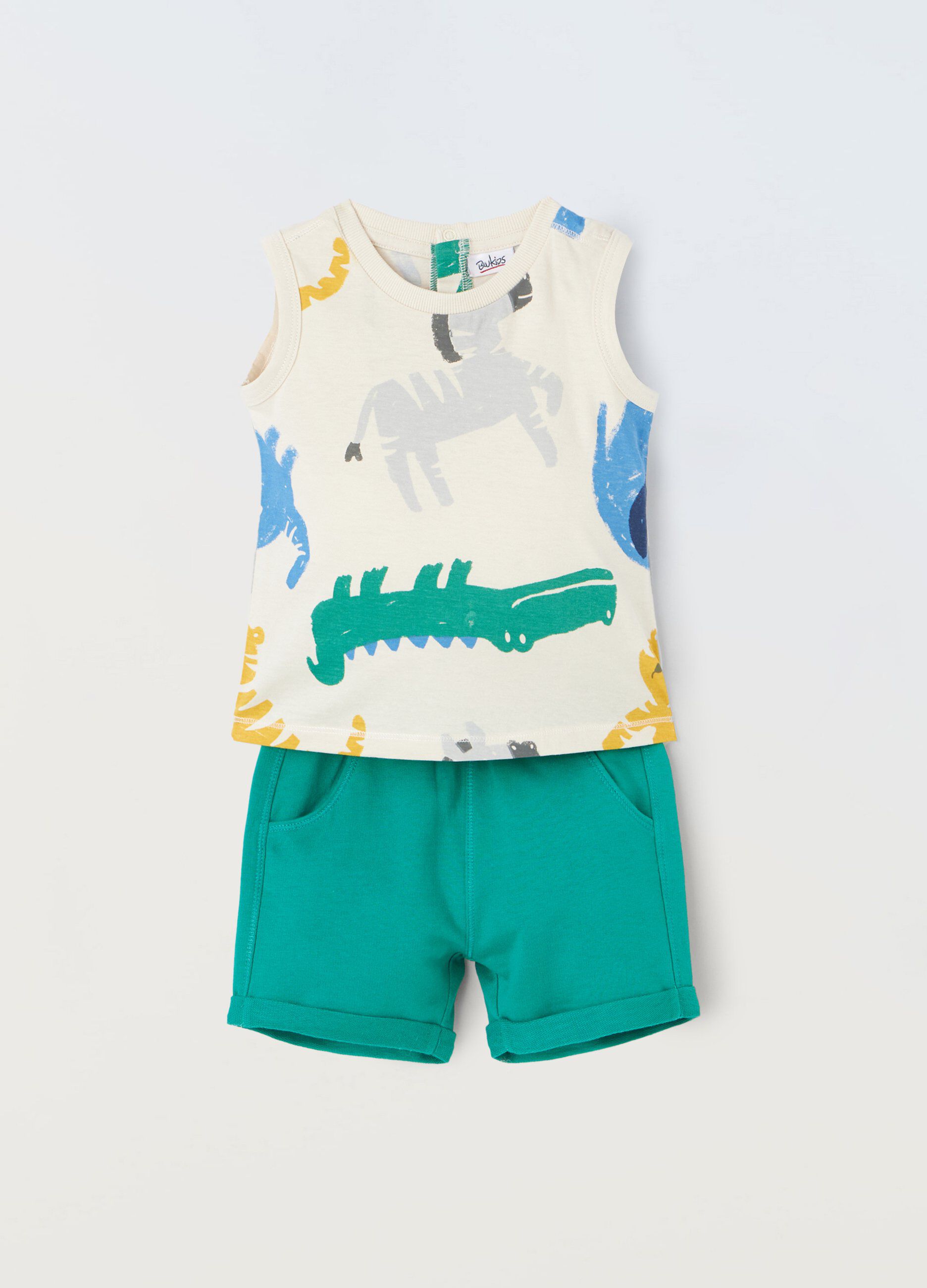 Jogging set in puro cotone neonato_0