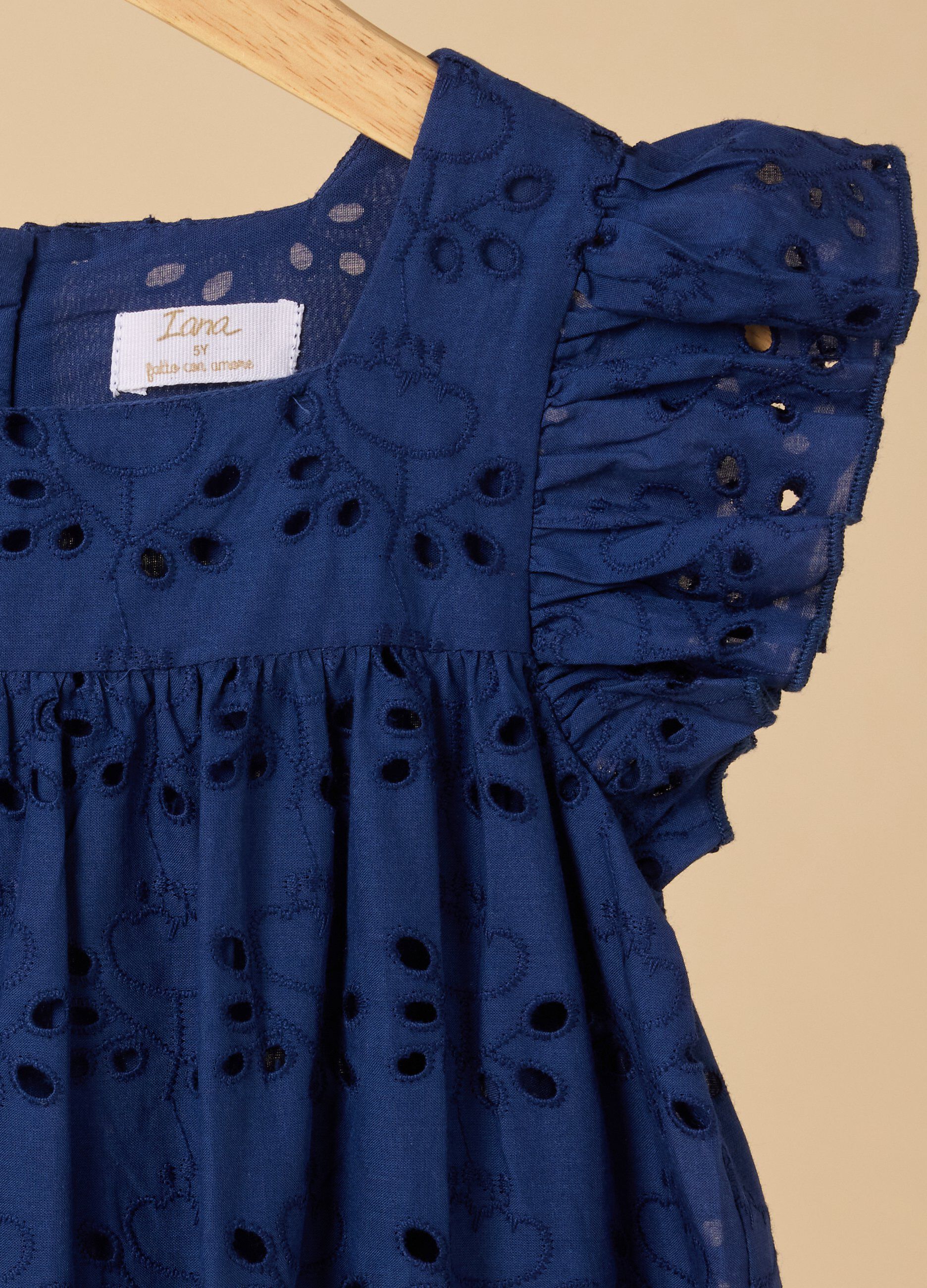 Vestito a balze IANA in puro cotone Sangallo bambina_1