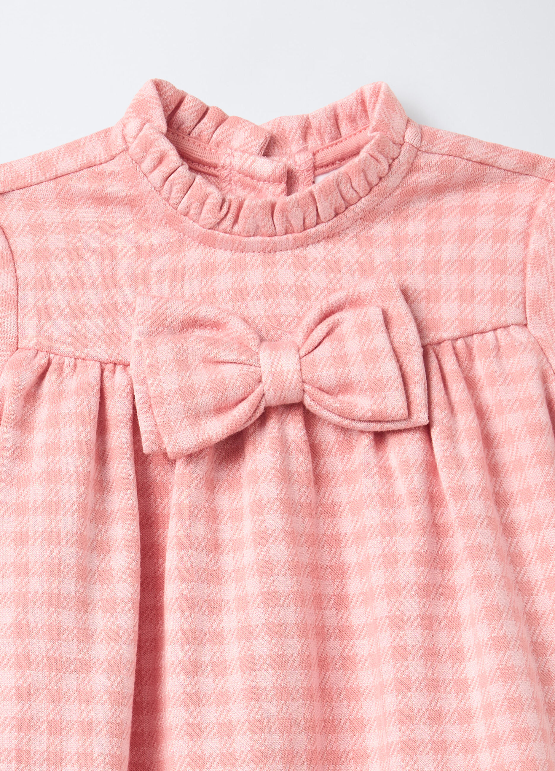 Vestito misto viscosa a quadri neonata_2