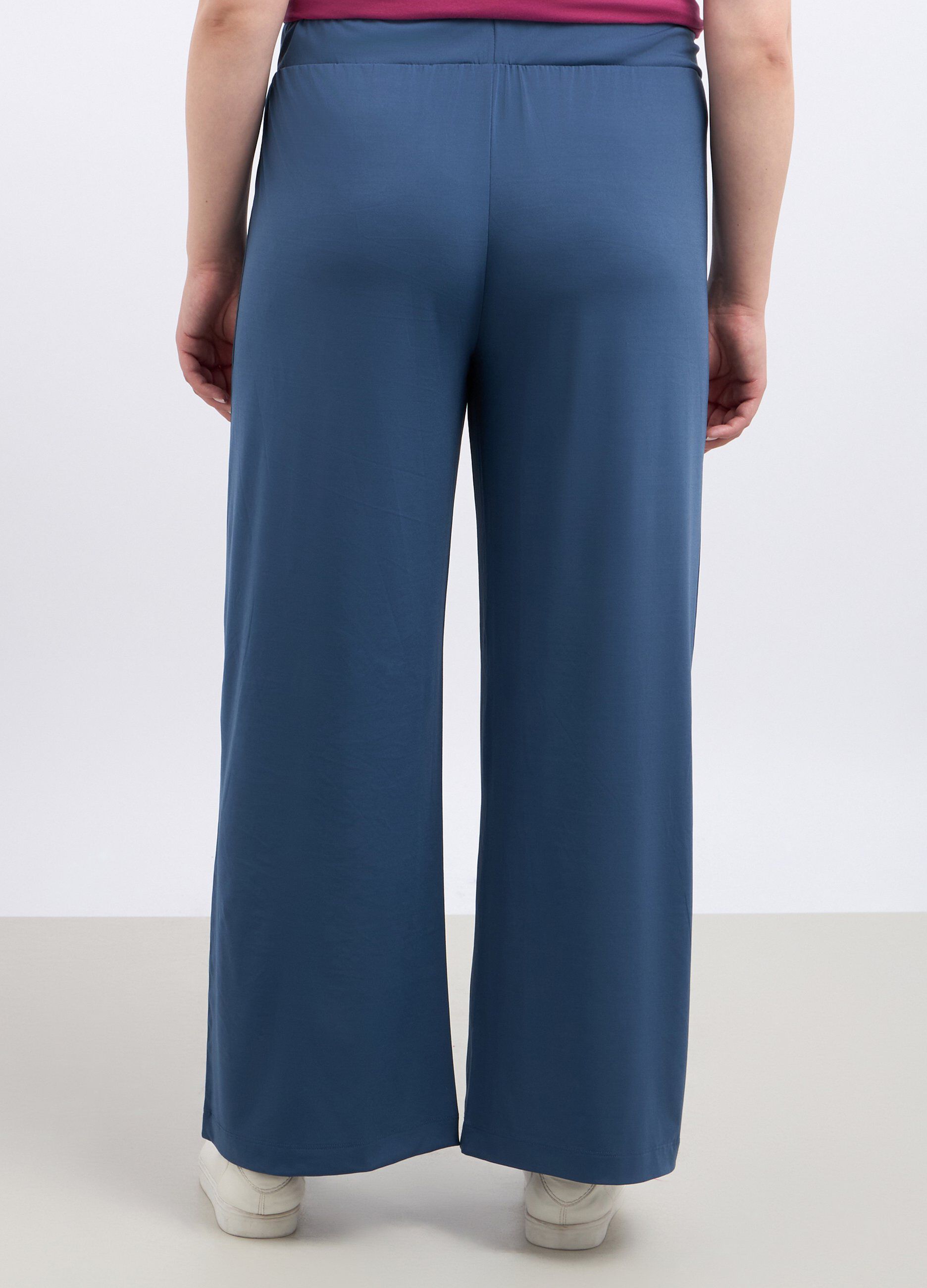 Pantaloni in jersey wide leg donna curvy_1