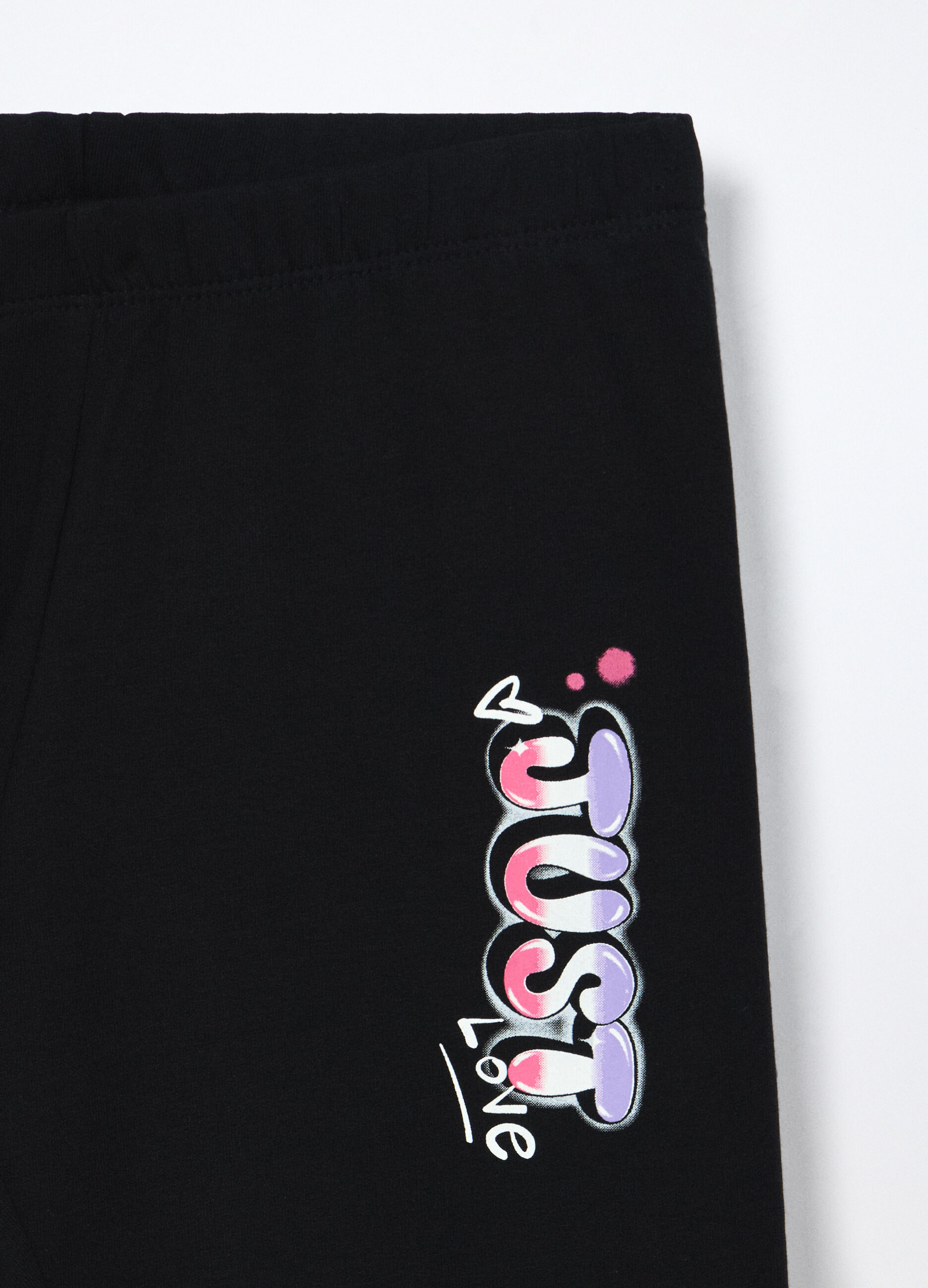 Leggings in french terry di cotone stretch ragazza_2
