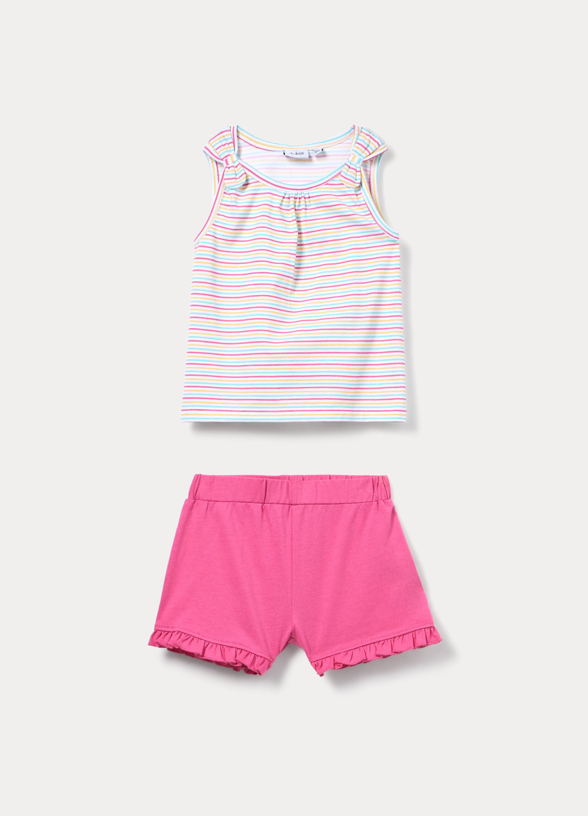 Jogging set in jersey di cotone stretch bimba_0