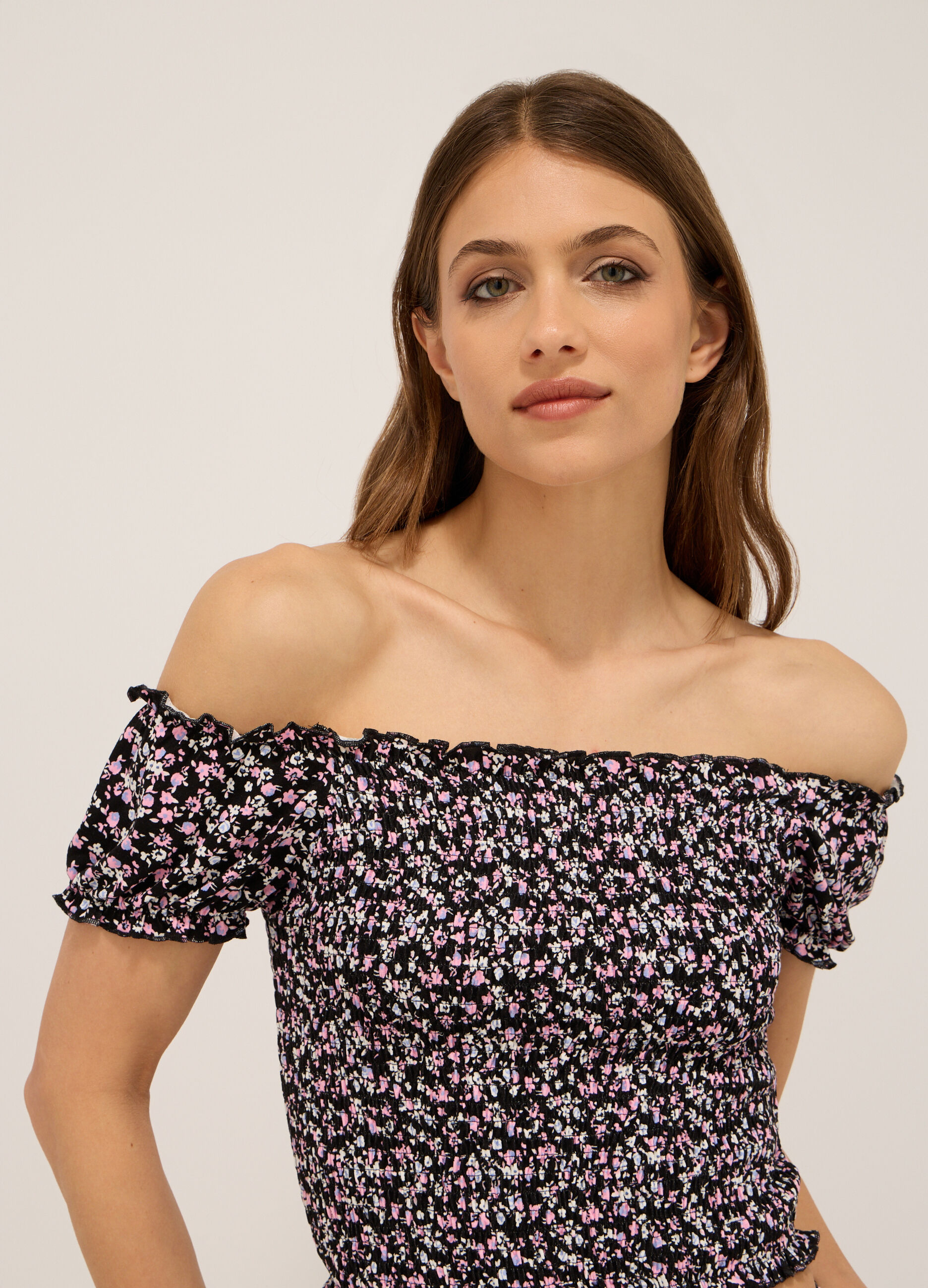 T-shirt in jersey di viscosa stretch donna_2