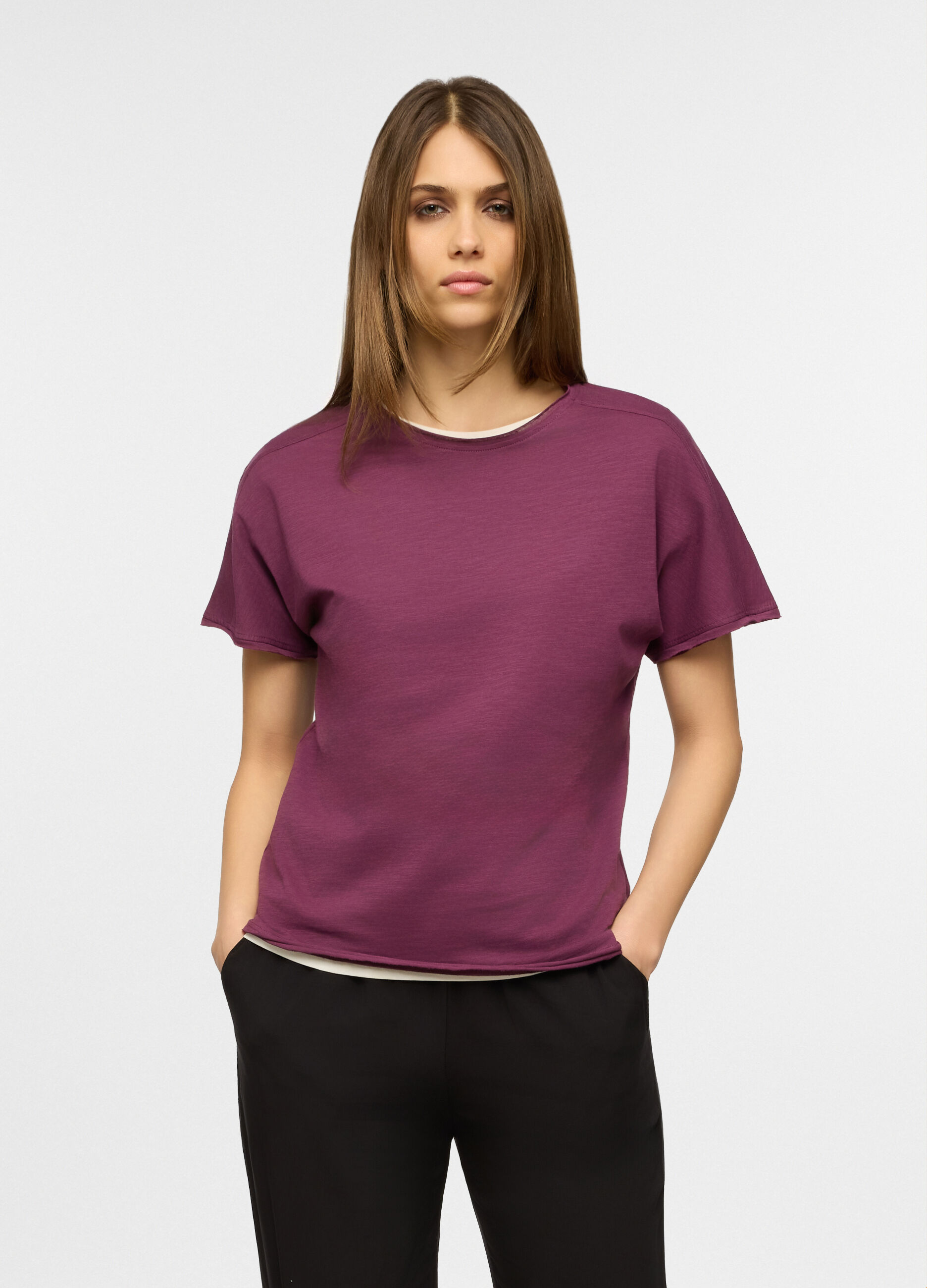 T-shirt girocollo donna_0