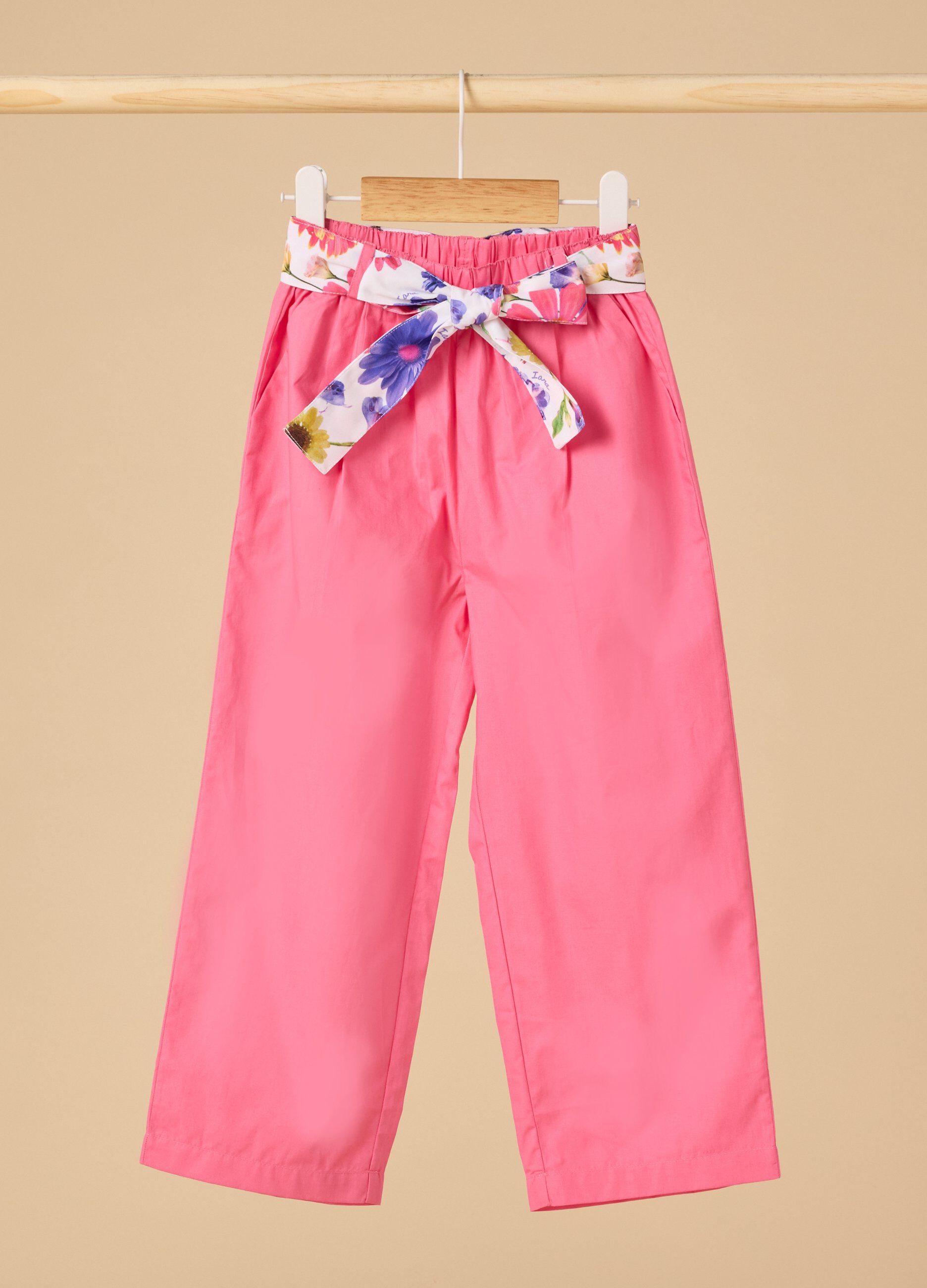 Pantalone a palazzo IANA in puro cotone bambina_0