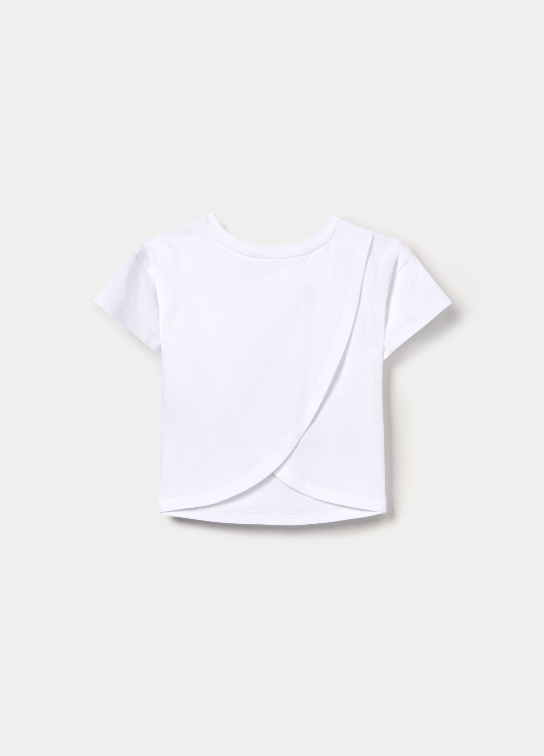 T-shirt in jersey di cotone stretch bambina_1