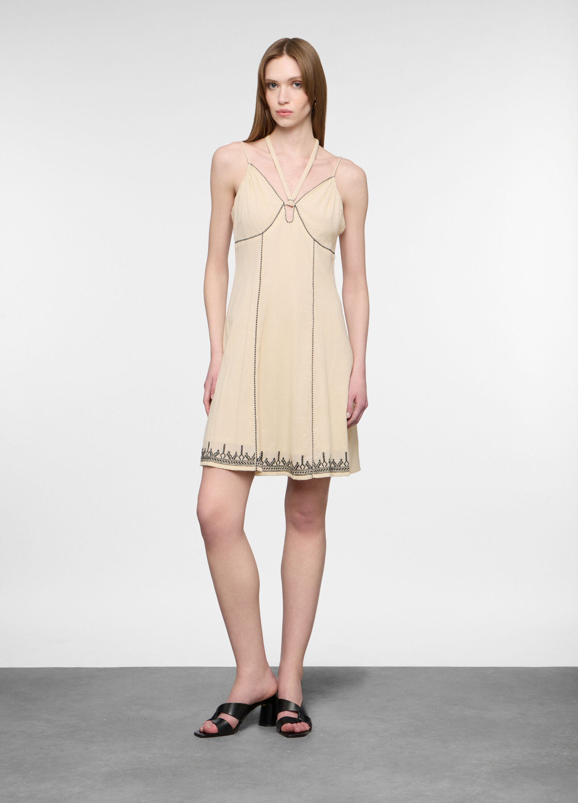 Abito fitted in puro cotone donna_0