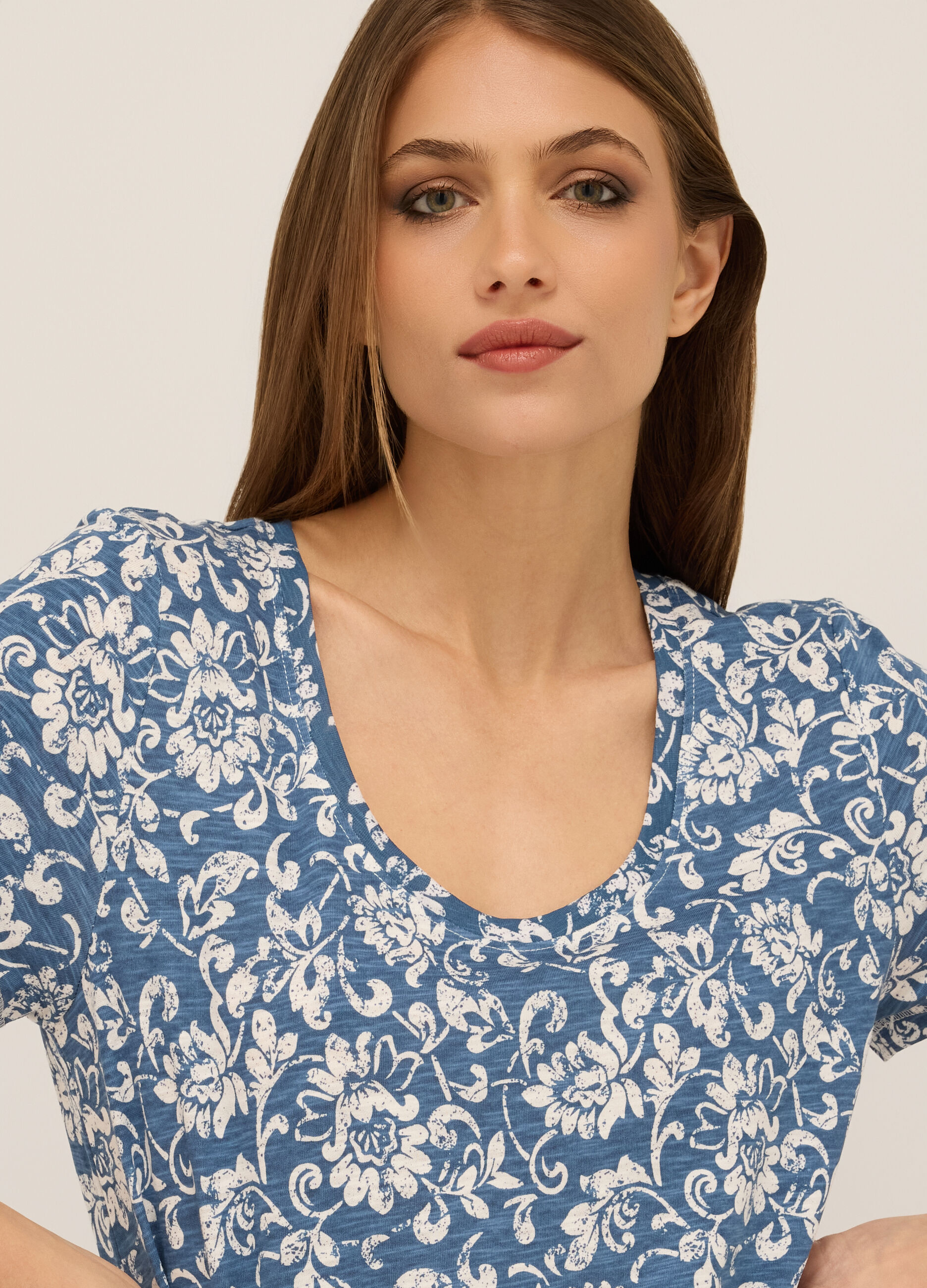 Abito lungo in jersey di puro cotone donna_2