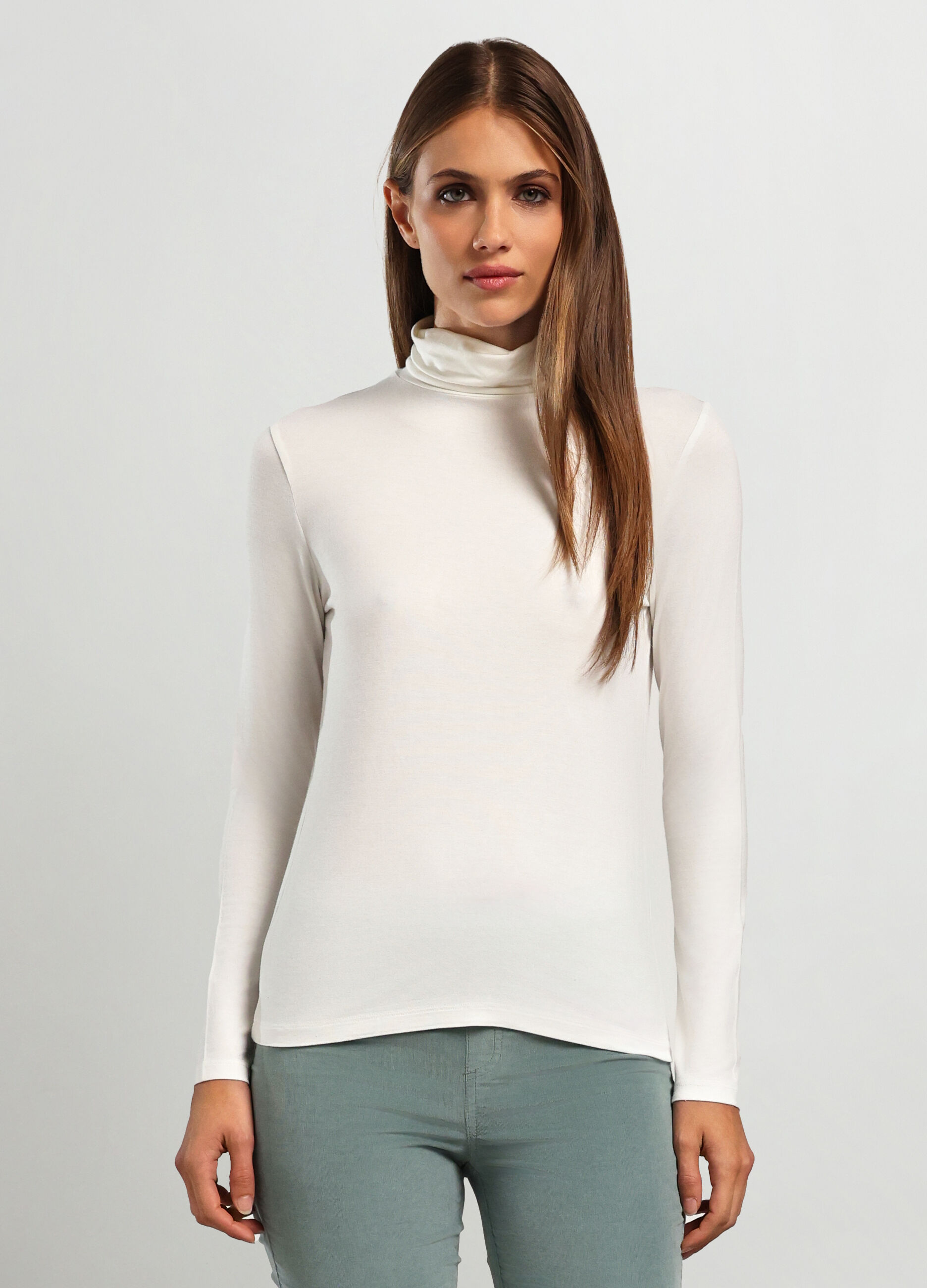 Lupetto in viscosa stretch donna_0