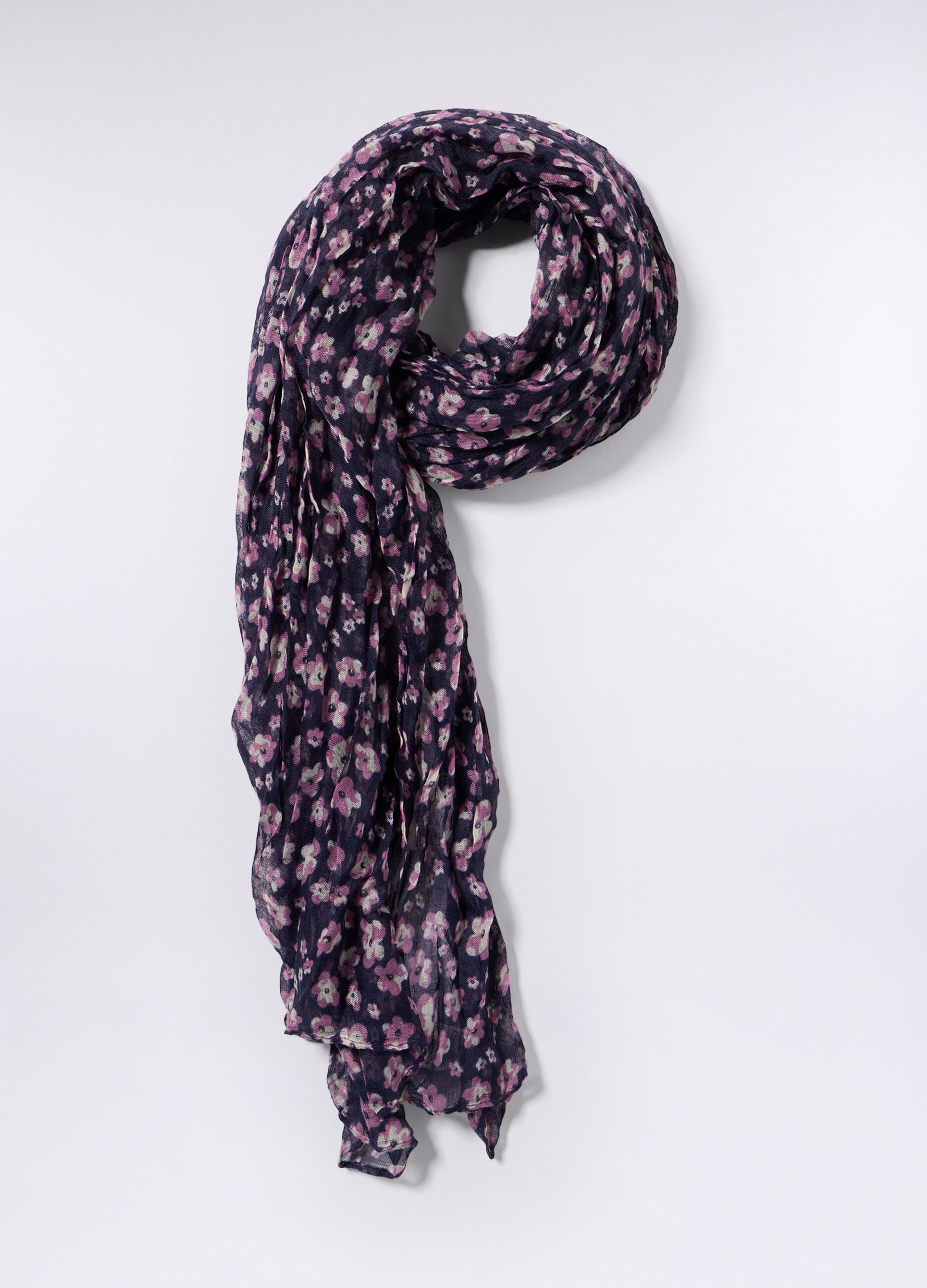 Sciarpa crinkle floreale donna_0